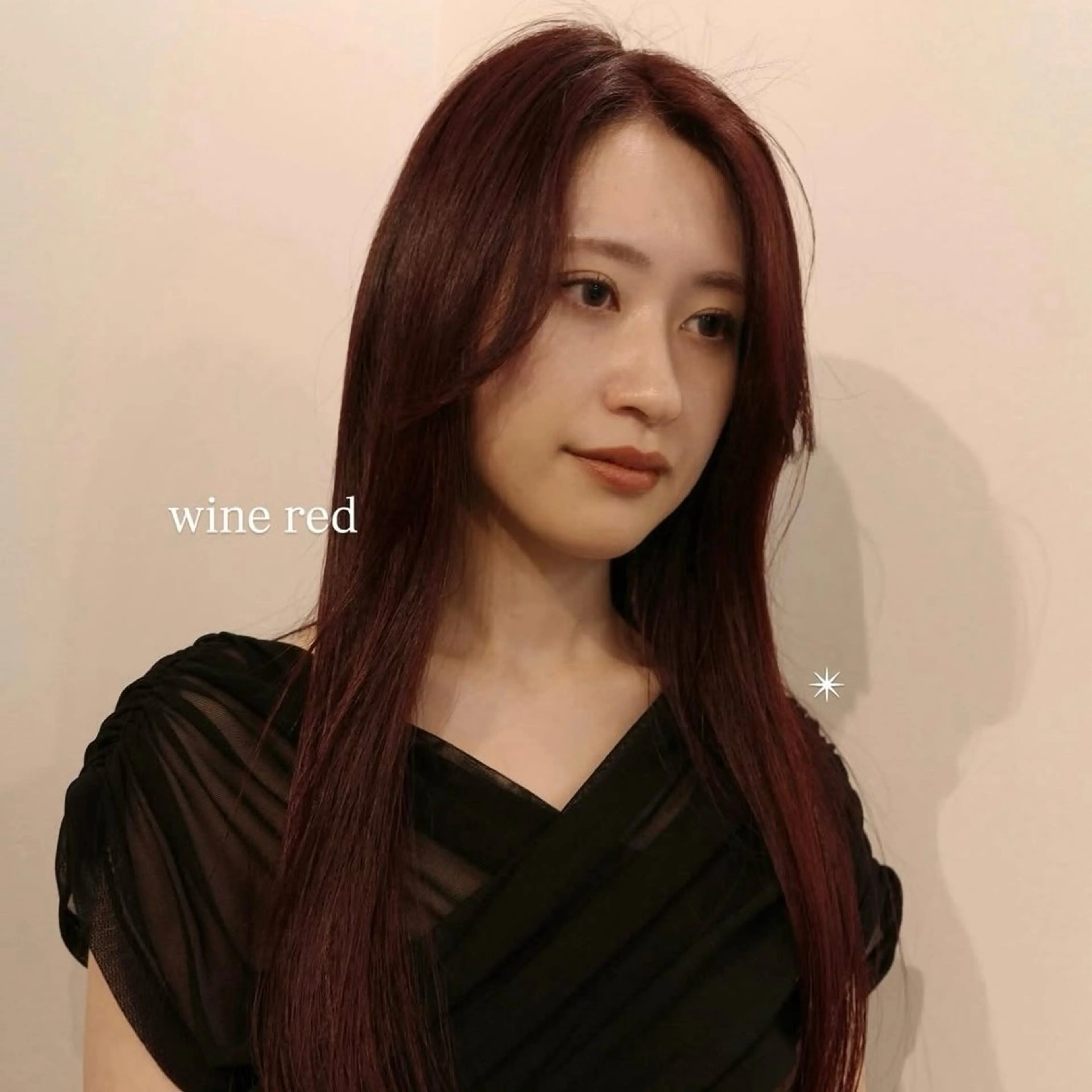 ロング カラー レッドカラー カット ヘアカラー arisa/暖色 /伏見/レイヤーのヘアスタイル