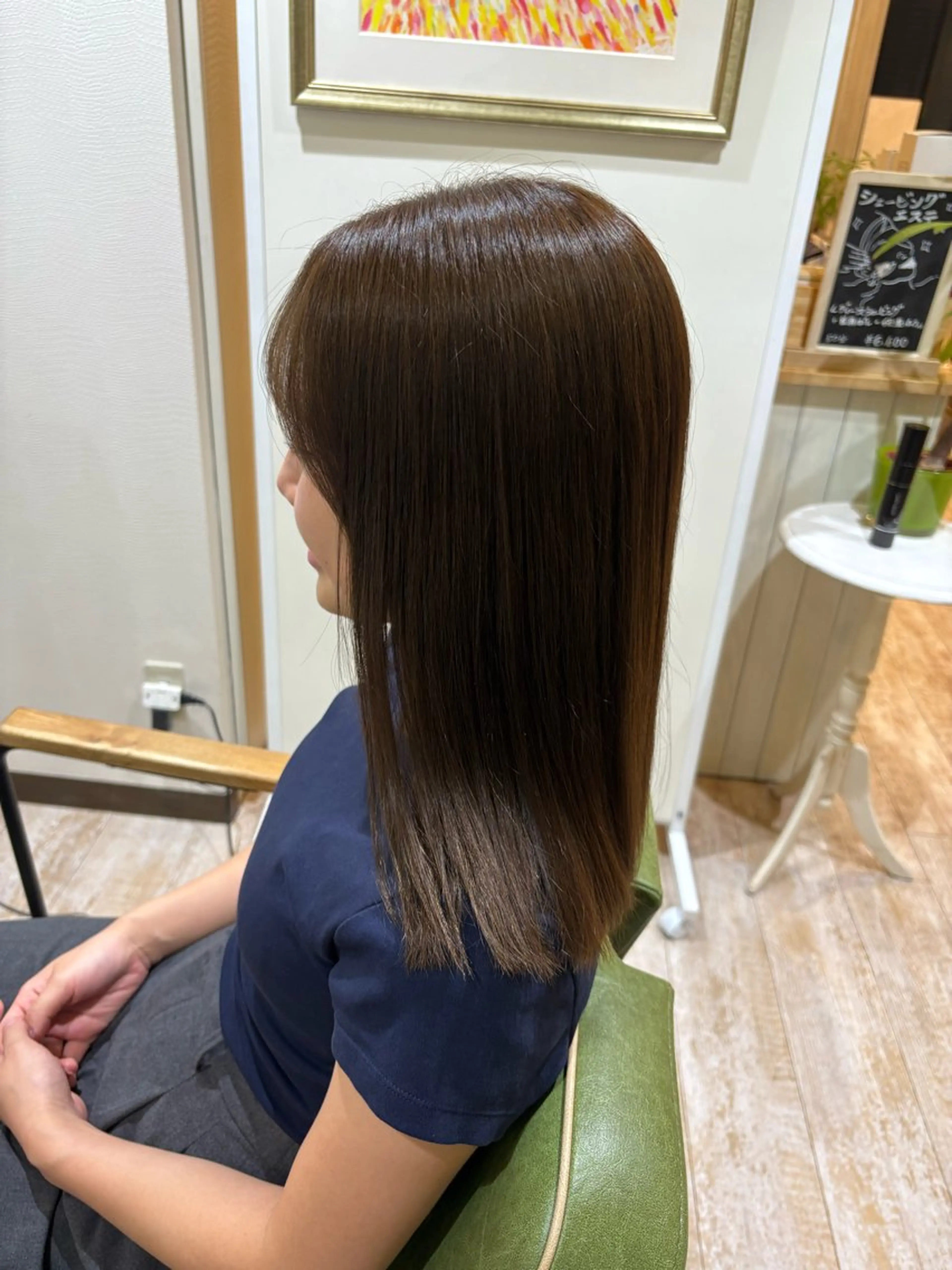ミディアム カラー ブラウンカラー ケアカラー 髪質改善 カット ヘアカラー トリートメント AIN.ANLY.所属・小池 祐｜髪質改善× 艶髪特化｜のヘアスタイル