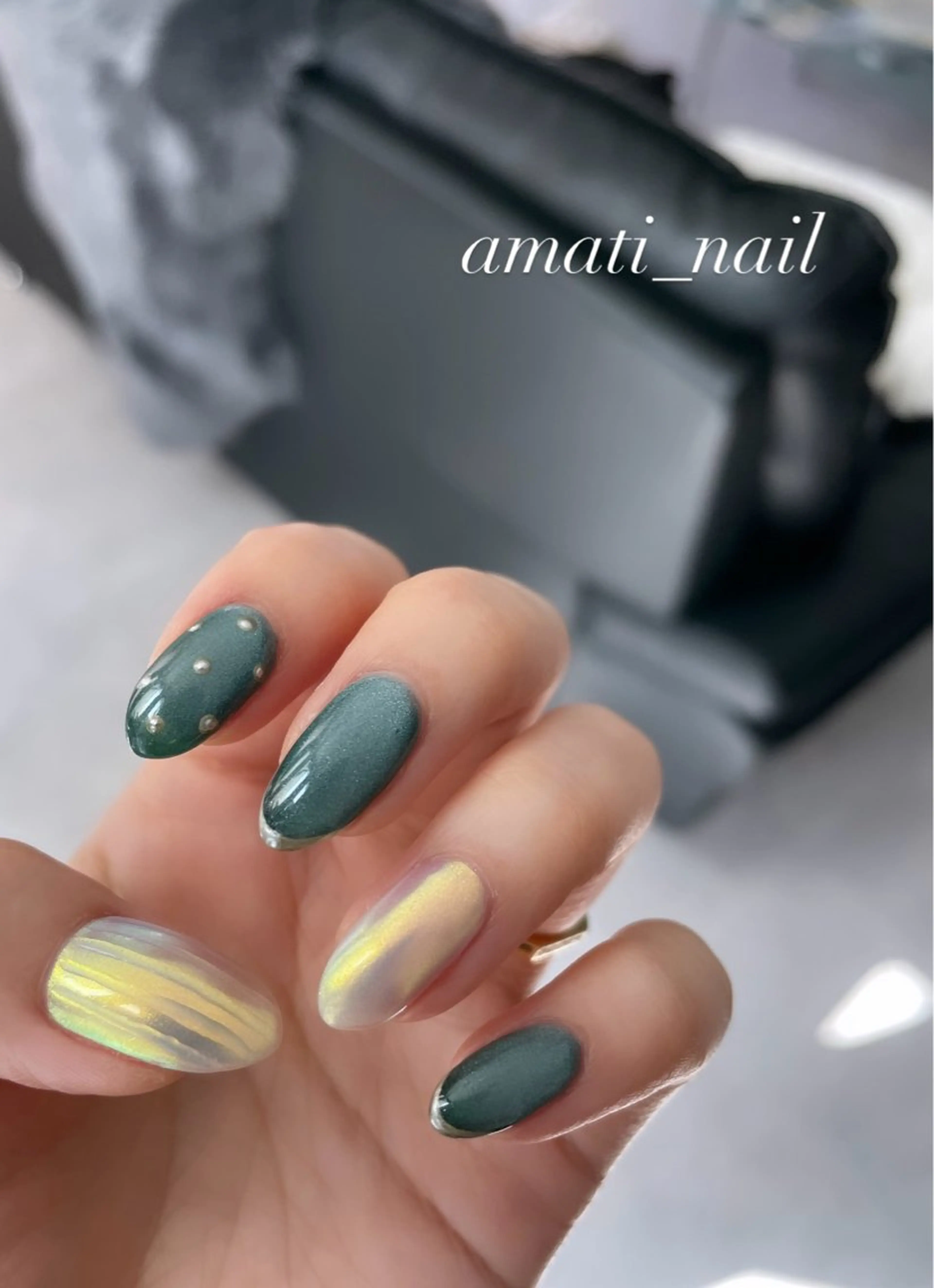 ネイル フットネイル ジェルネイル マグネットネイル ミラーネイル ニュアンスネイル ハンドネイル amati_nail TAKAKOのネイルデザイン