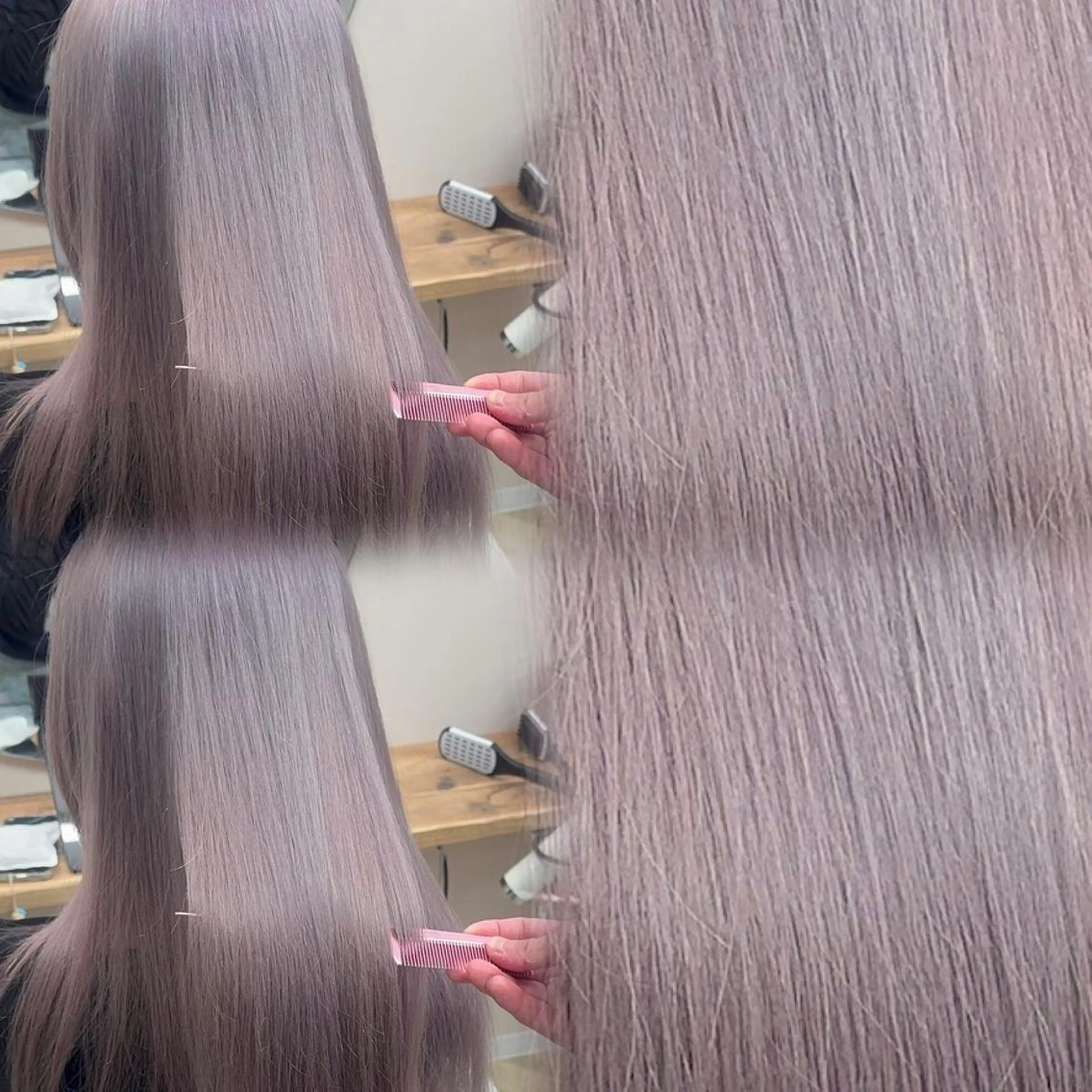 カラー ミディアム ベージュカラー ブリーチ 透明感カラー ダブルカラー ブリーチなしカラー 髪質改善ミルクティー SATSUKI🌼.のヘアスタイル