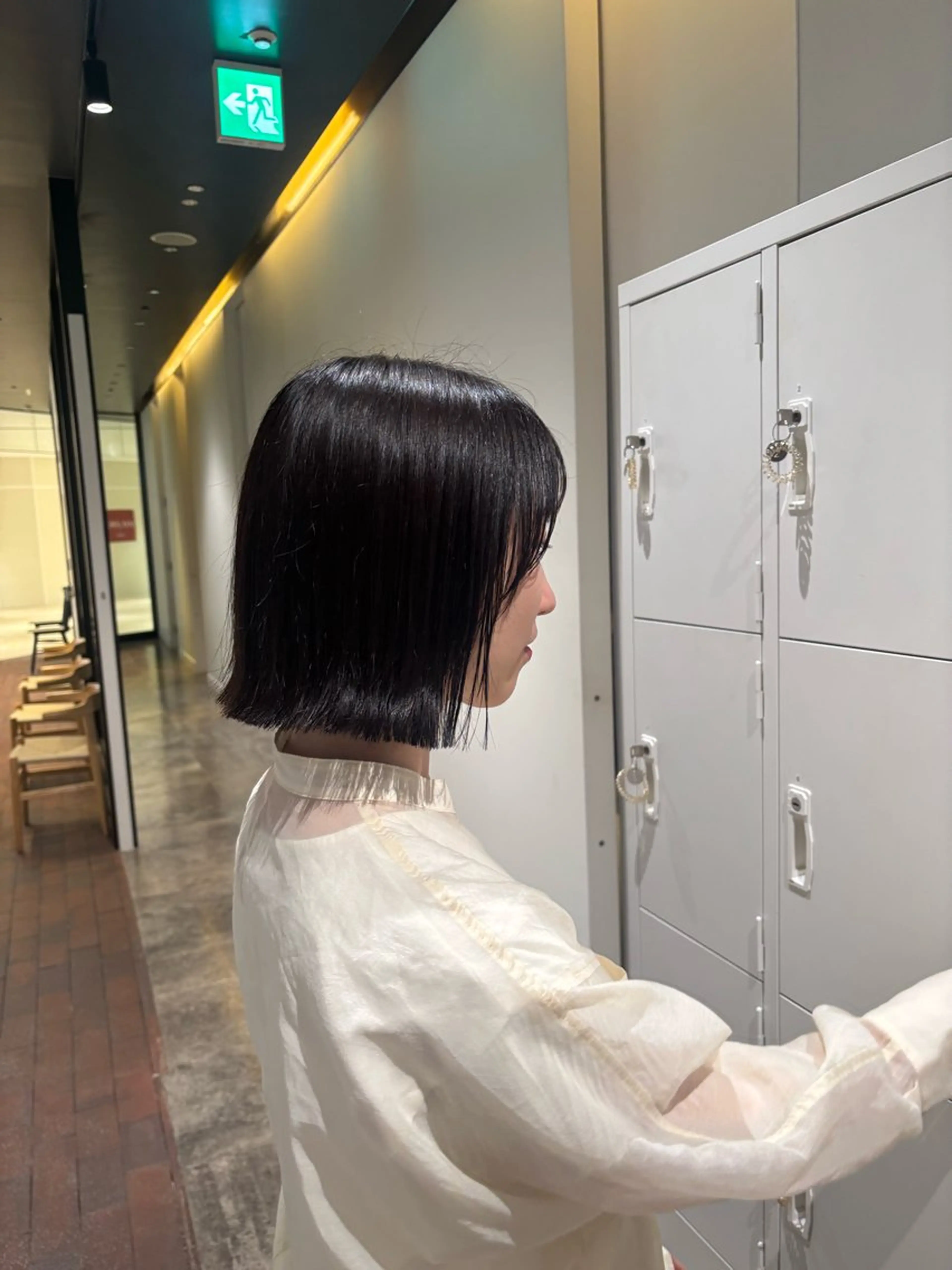 ミディアム カラー ボブ カット ヘアカラー トリートメント ショート／ミニボブ マンツーマン/マユコのヘアスタイル