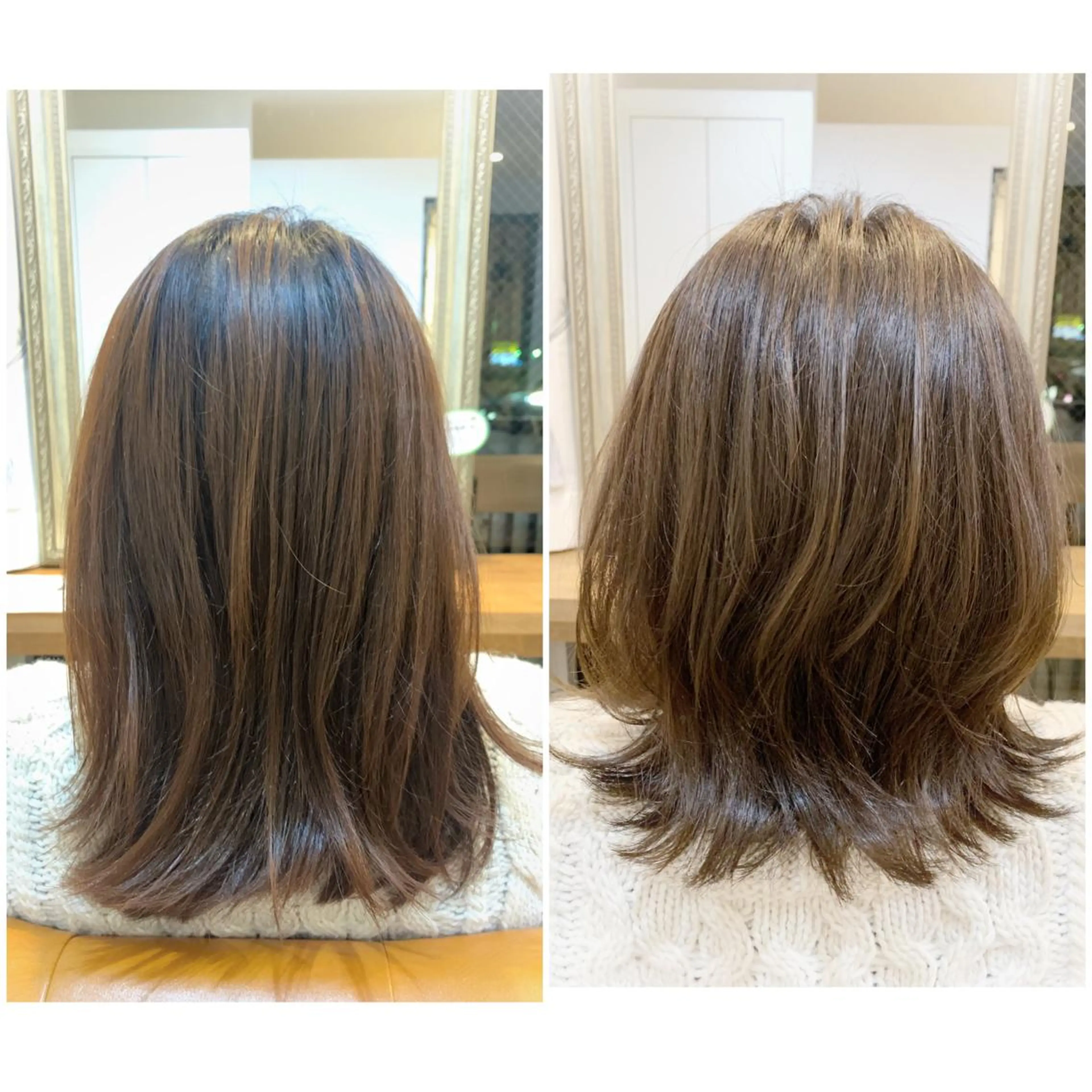 ミディアム ナガサカ サチのヘアスタイル