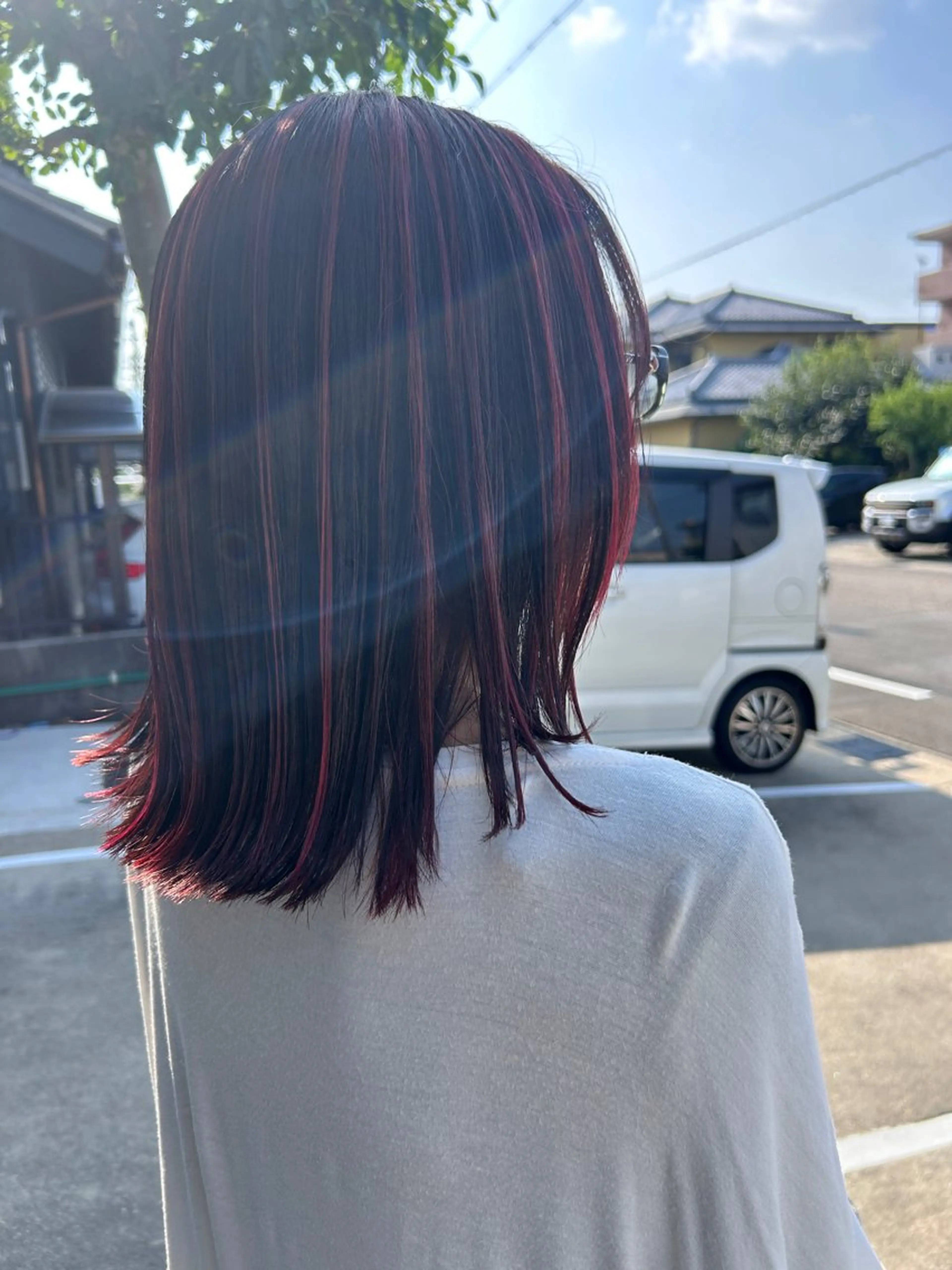 セミロング カット ヘアカラー 井上 萌のヘアスタイル