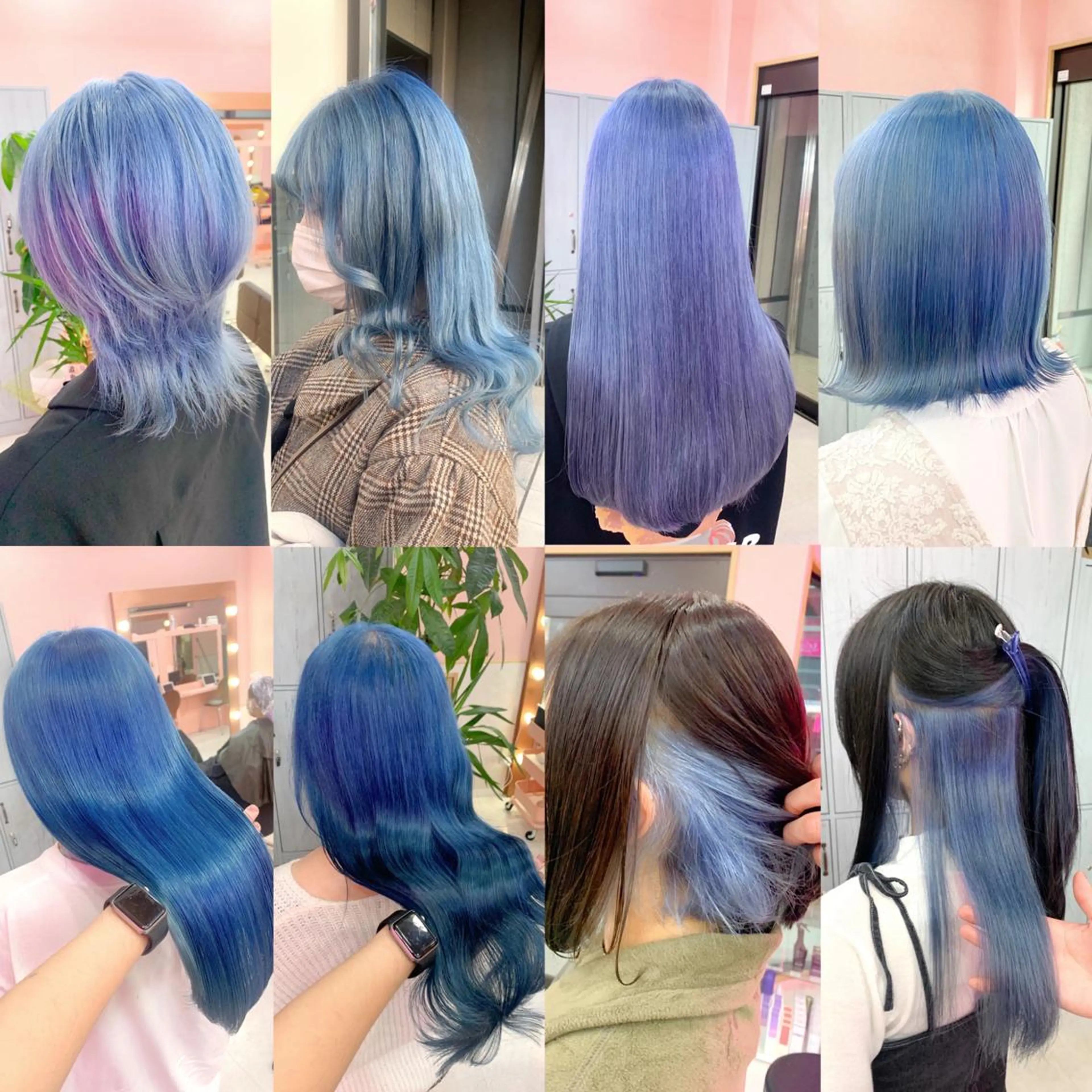 セミロング アッシュ アッシュグレー アッシュグレージュ ミストバング ピンクブラウン ヘアカラー トリートメント ハイトーン髪質改善 🎀🐰堀川智史🎀のヘアスタイル