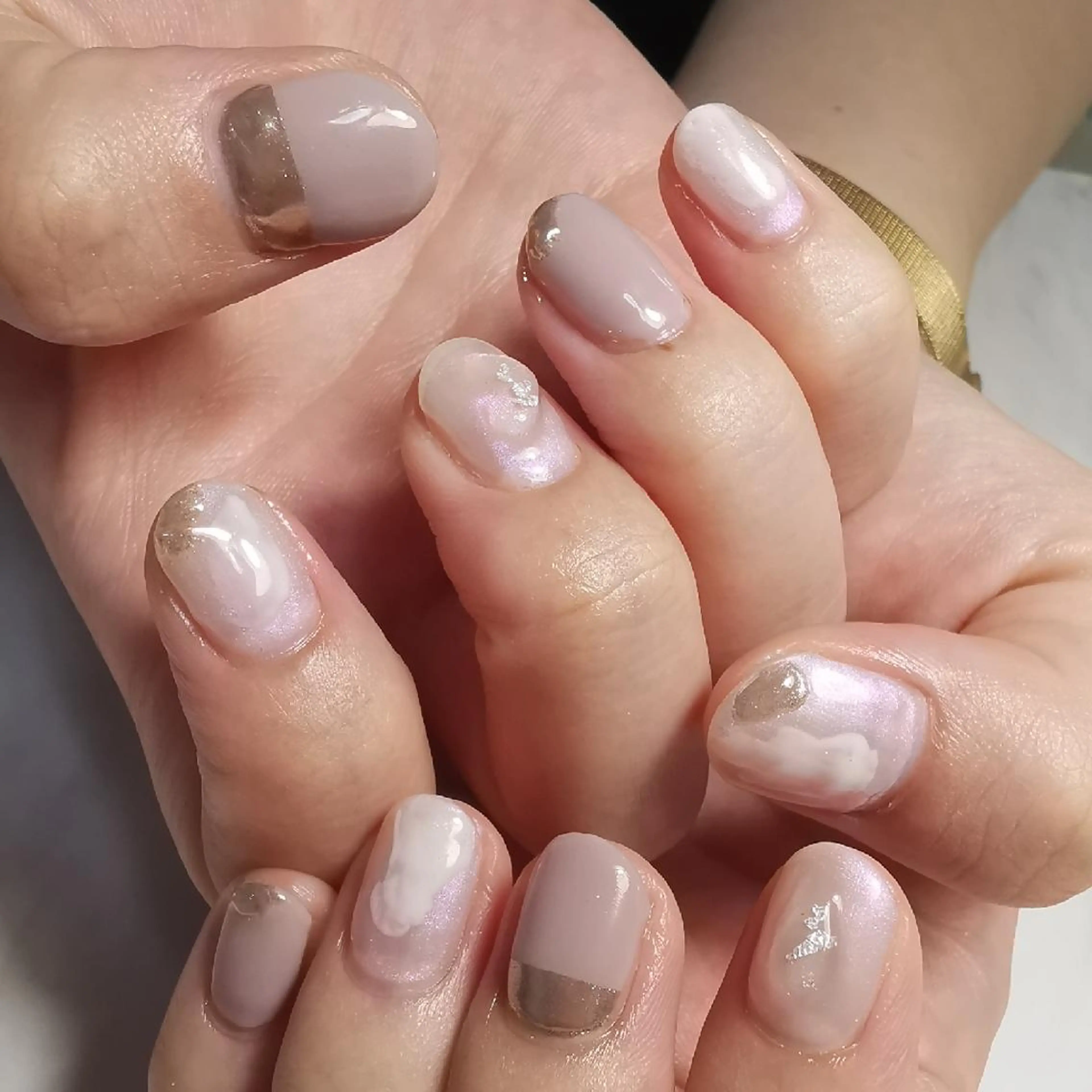 ネイル ミラーネイル 持ち込み ハンドネイル reve あやののネイルデザイン