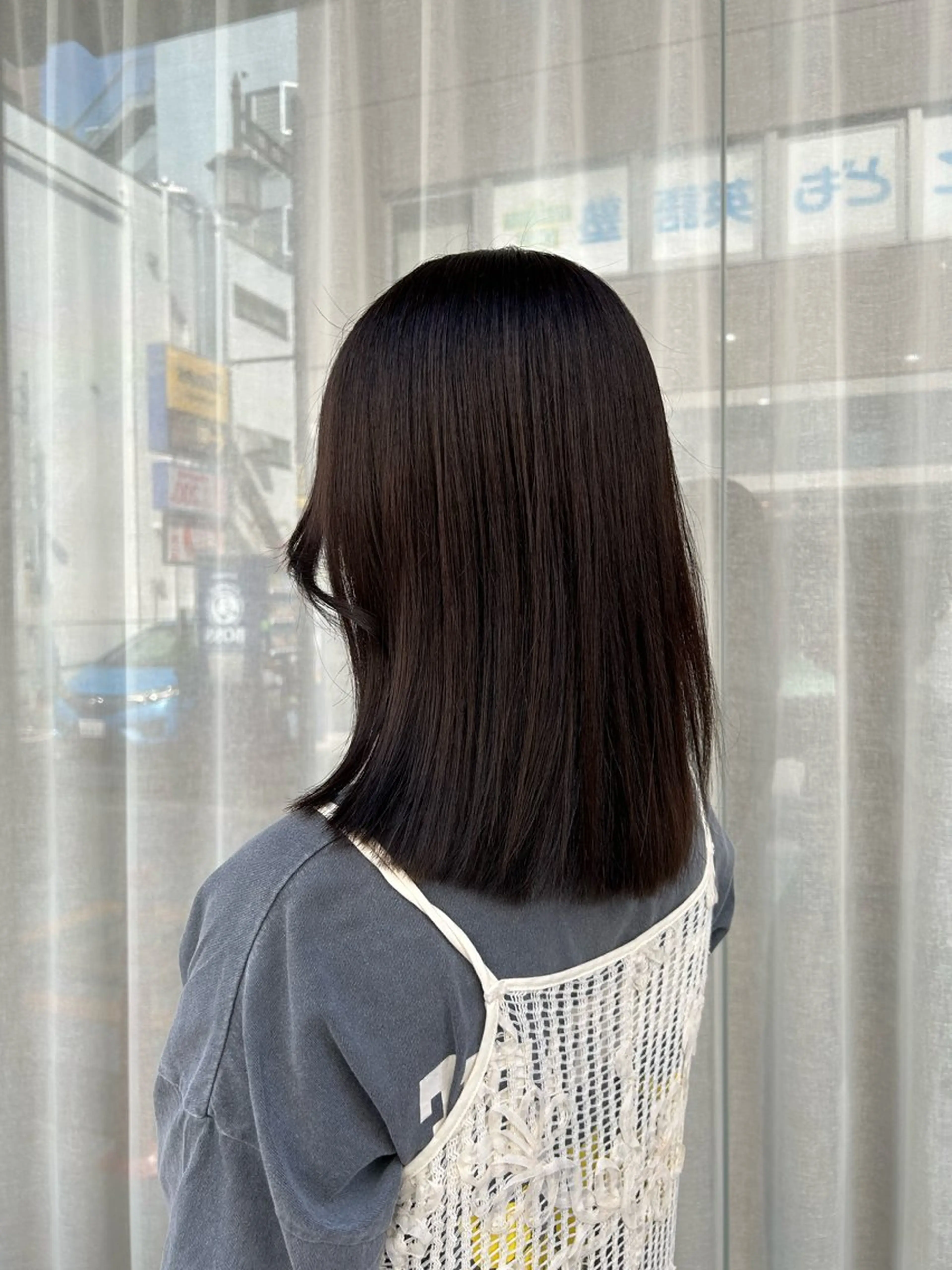 ミディアム ヘアカラー MIKA/ボブ/ レイヤー/メンズのヘアスタイル