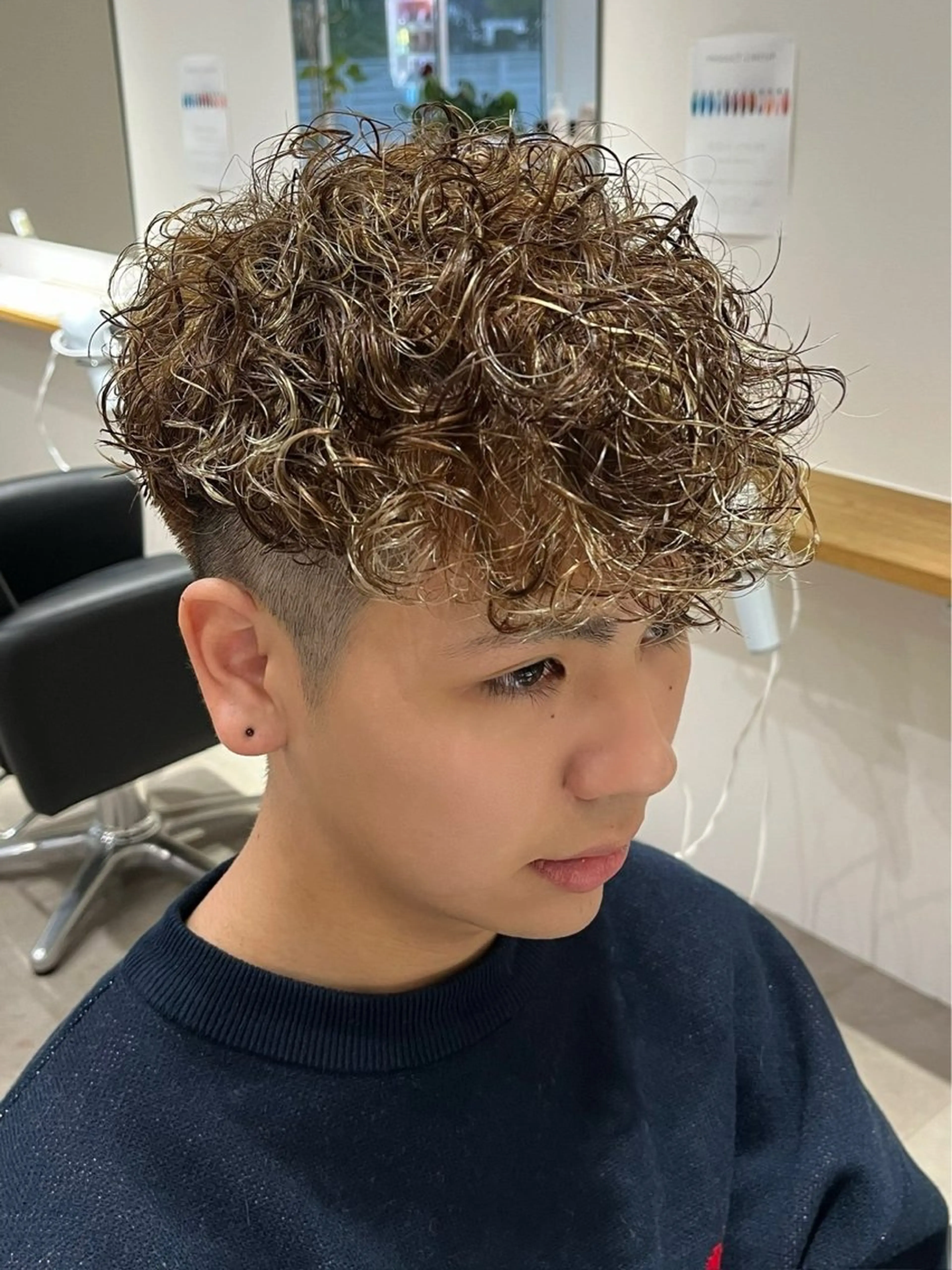 カラー パーマ メンズ メンズパーマ Etoile +/ 坂嶋大飛のヘアスタイル