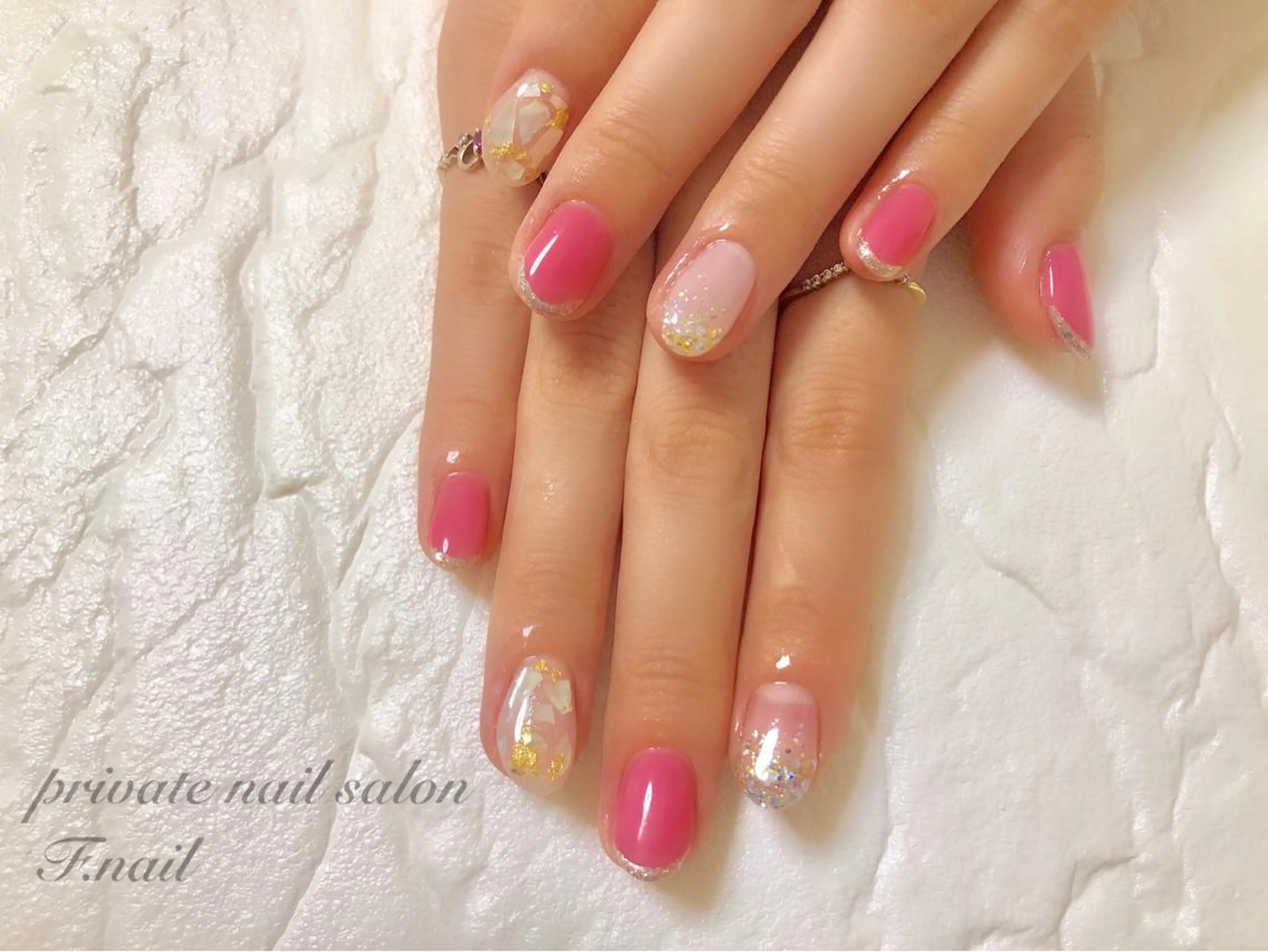 ネイル ブライダルネイル Private Nail Salon OK所属・FUKA ♡のネイルデザイン