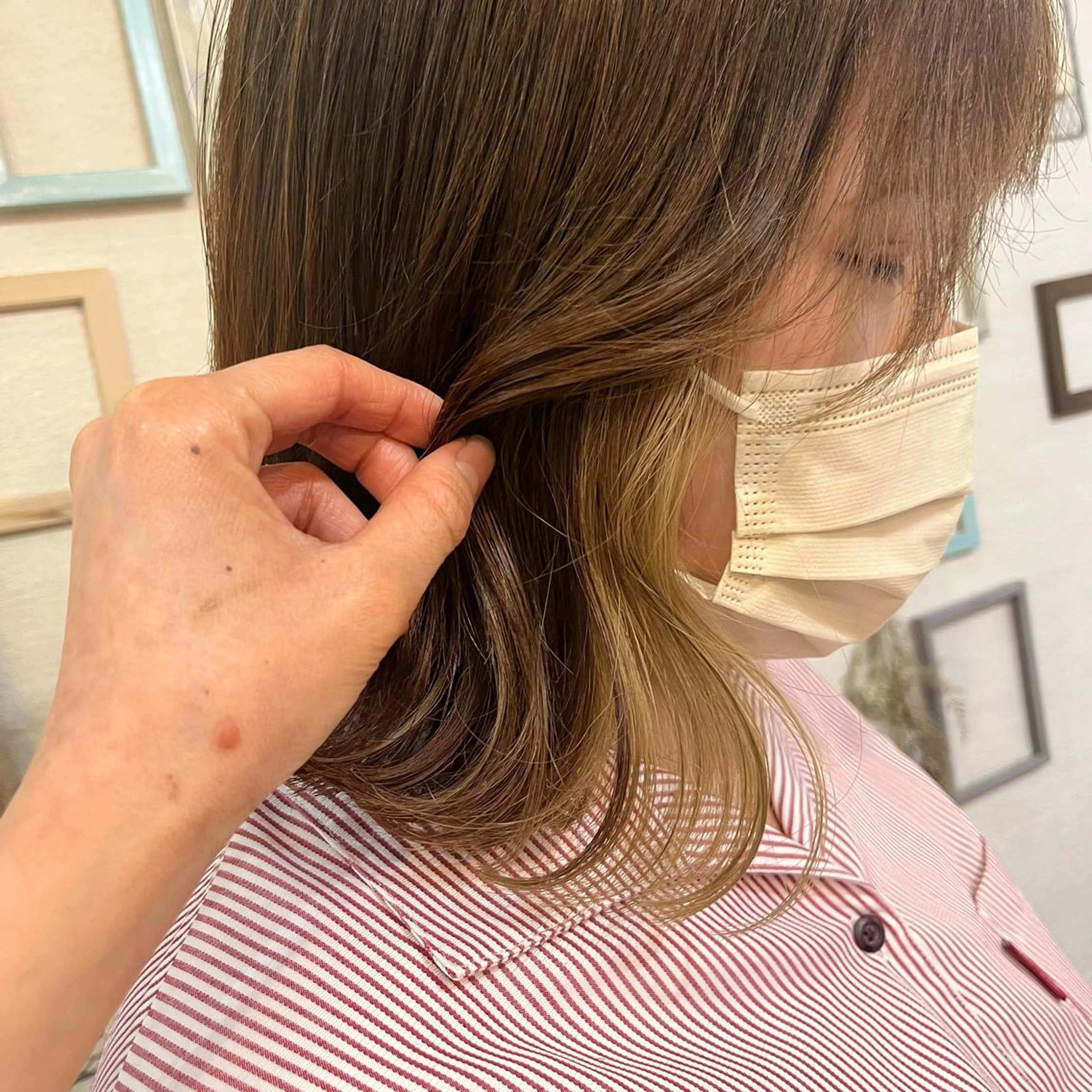 ミディアム ボブ hair slon 2co所属・堀谷 彩花のヘアスタイル