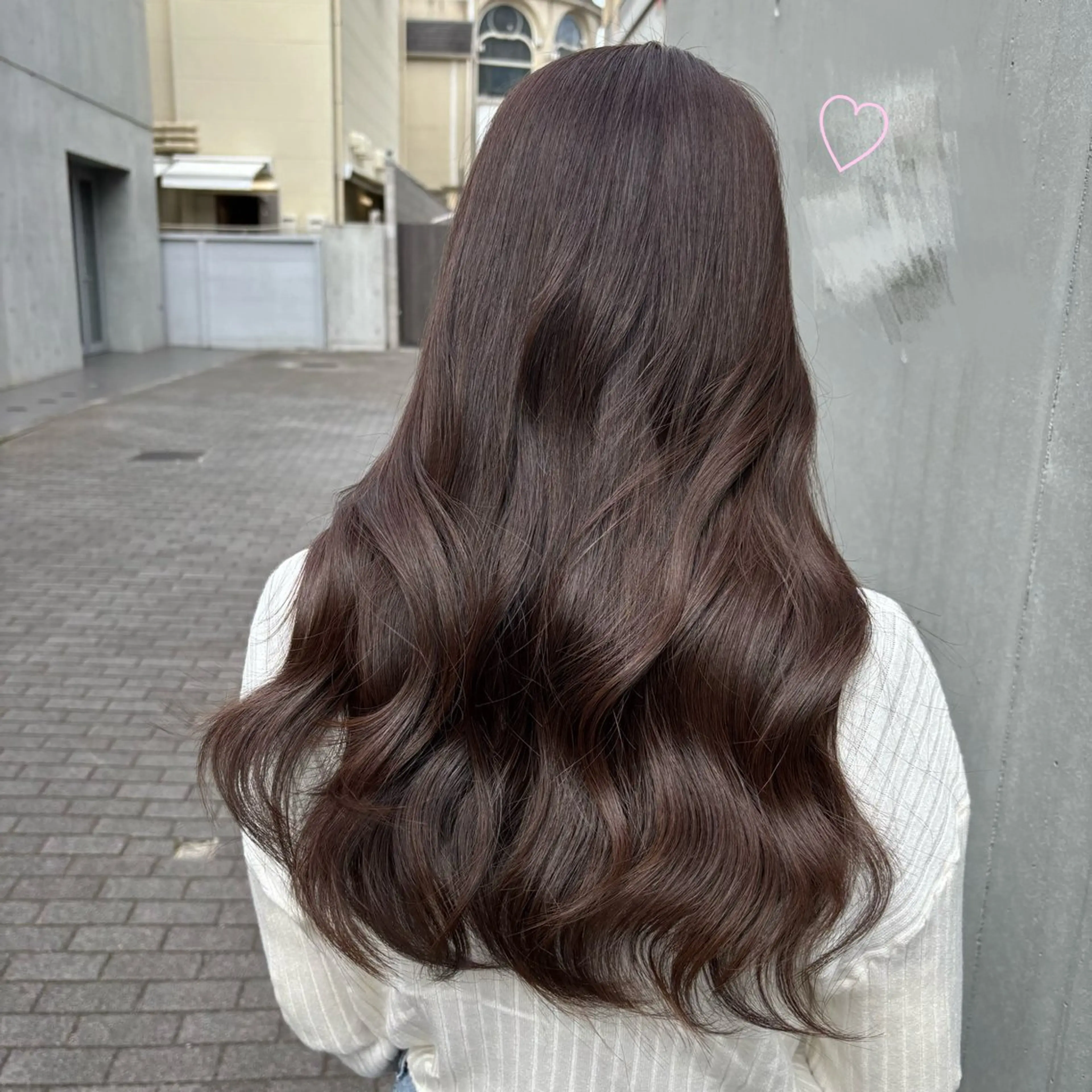 ロング カラー ブラウンカラー チョコレートブラウン 髪質改善♡ 保坂汐音のヘアスタイル