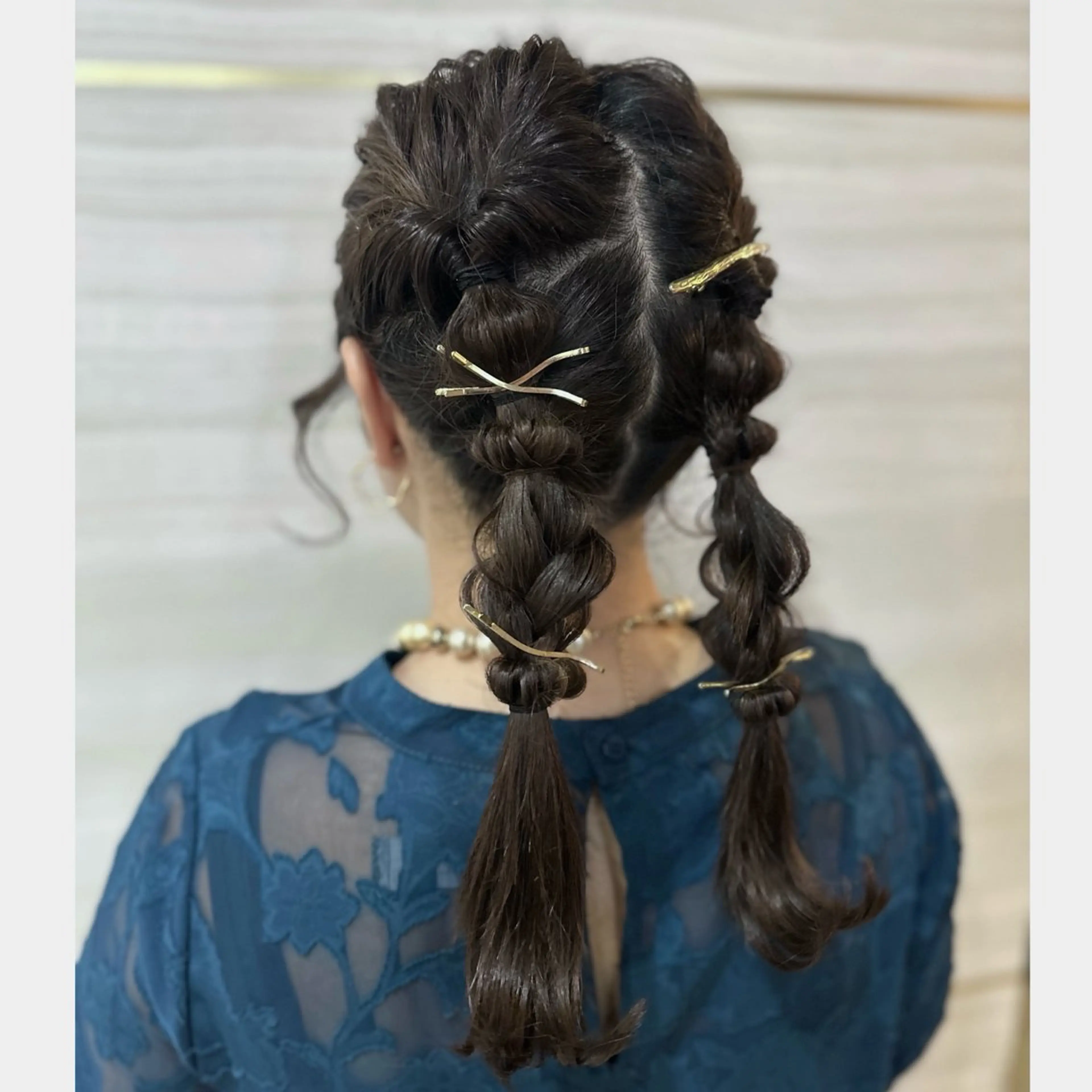 セミロング ヘアアレンジ ヘアセット 🖤kana/艶髪/ 韓国風カラー🖤のヘアスタイル