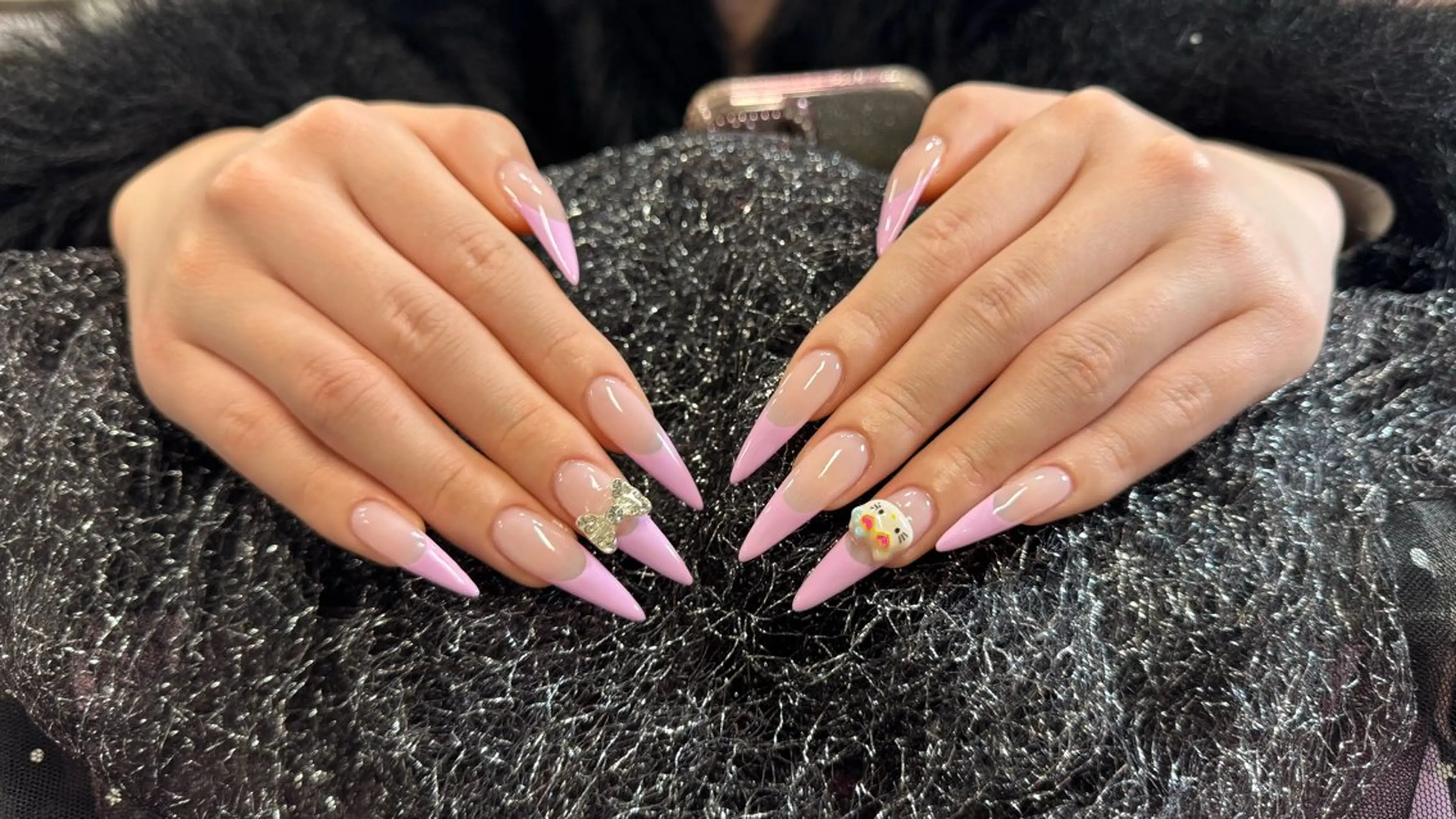 ネイル 成人式 フラッシュネイル フレンチネイル ジェルネイル グラデーション Lya Nail Rinのネイルデザイン