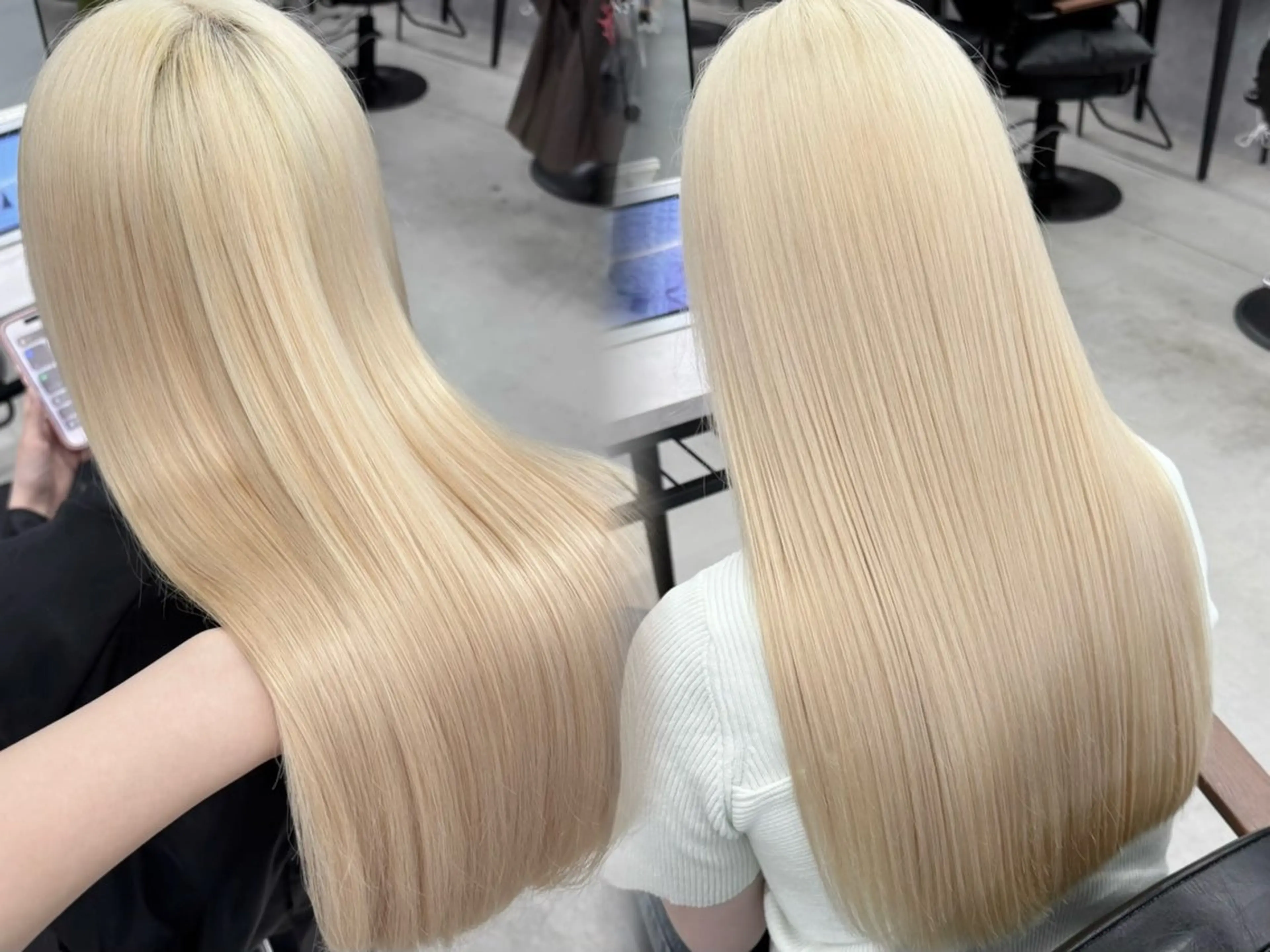 セミロング カラー カット ヘアカラー トリートメント 髪質改善 カラー専門店のヘアスタイル