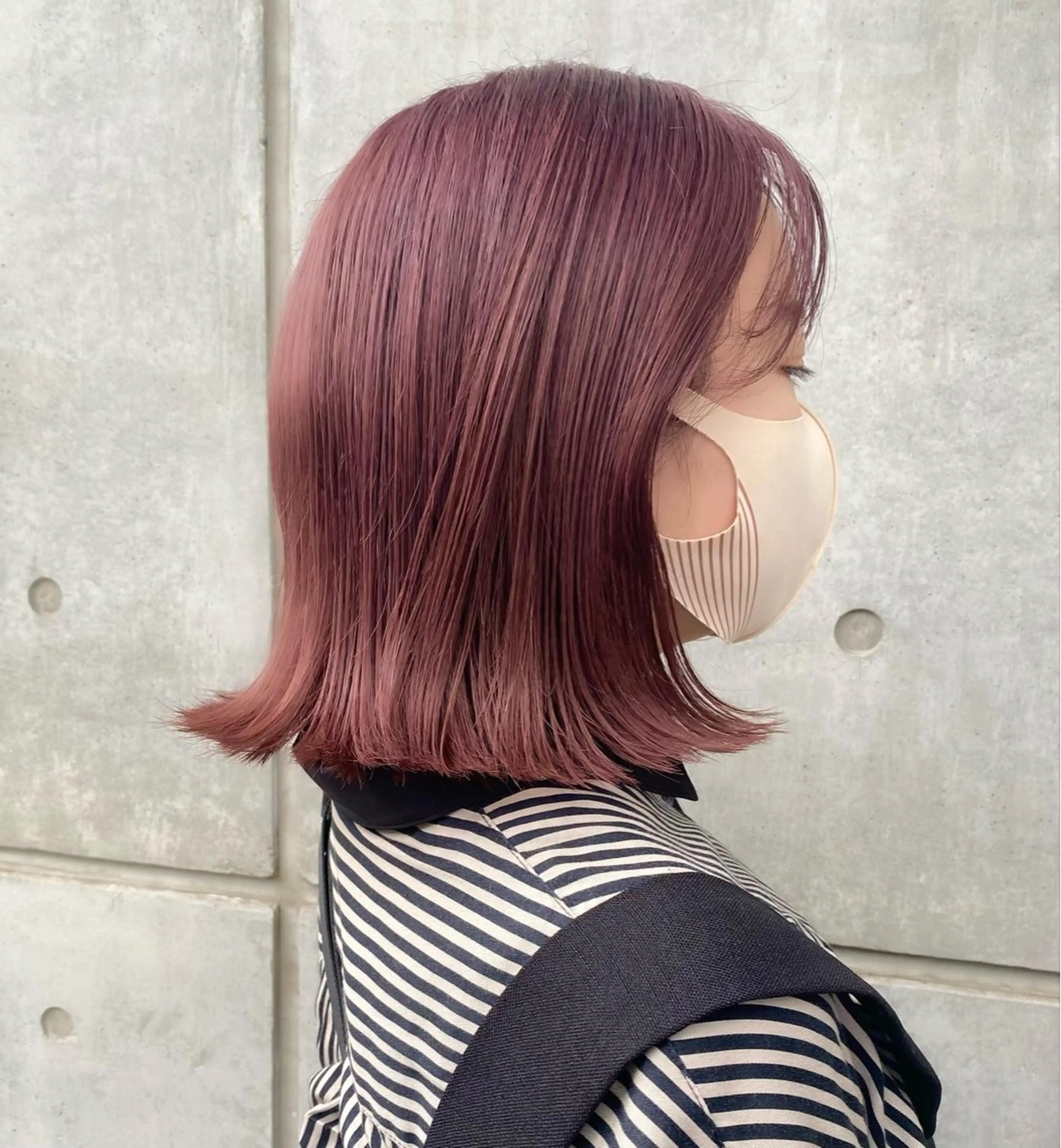 ミディアム カラー カット ヘアカラー トリートメント ボブ／レイヤー／艶 🦕risa  森下のヘアスタイル