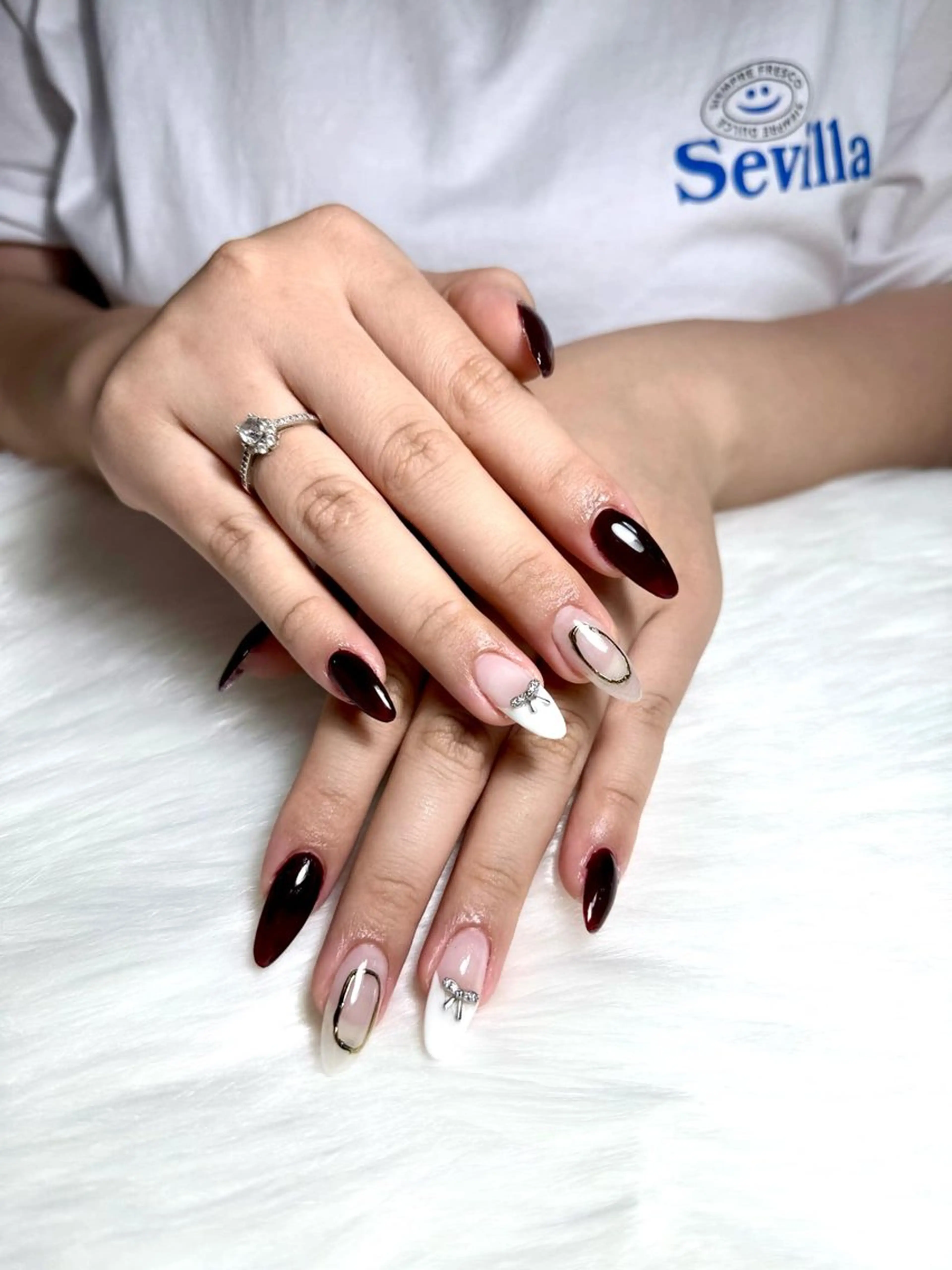 ネイル オーロラネイル チークネイル フットネイル フレンチネイル ジェルネイル Nichi Nailsのネイルデザイン