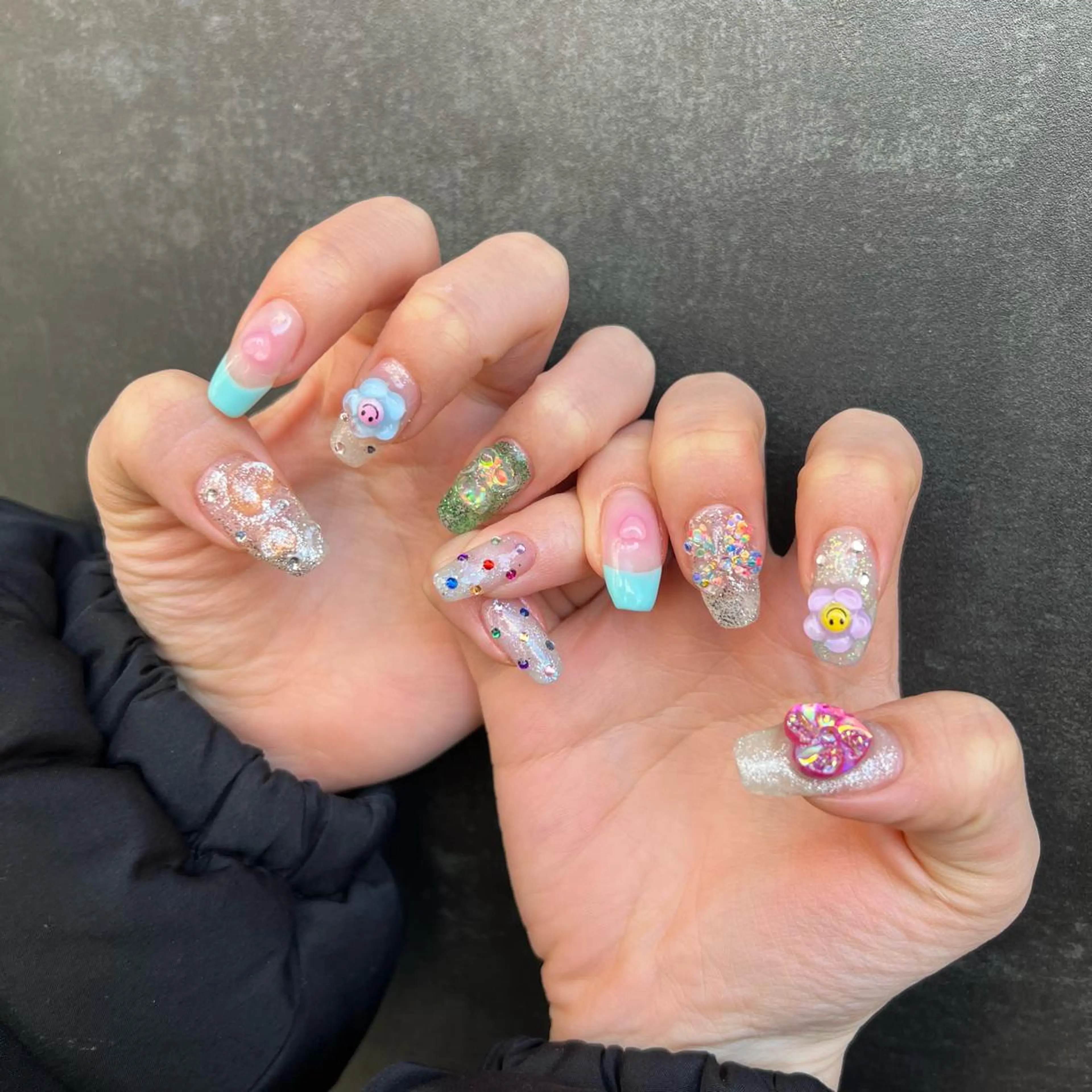 ネイル ハンドネイル 韓国🩶Y2Kネイル 💫くれはのネイルデザイン