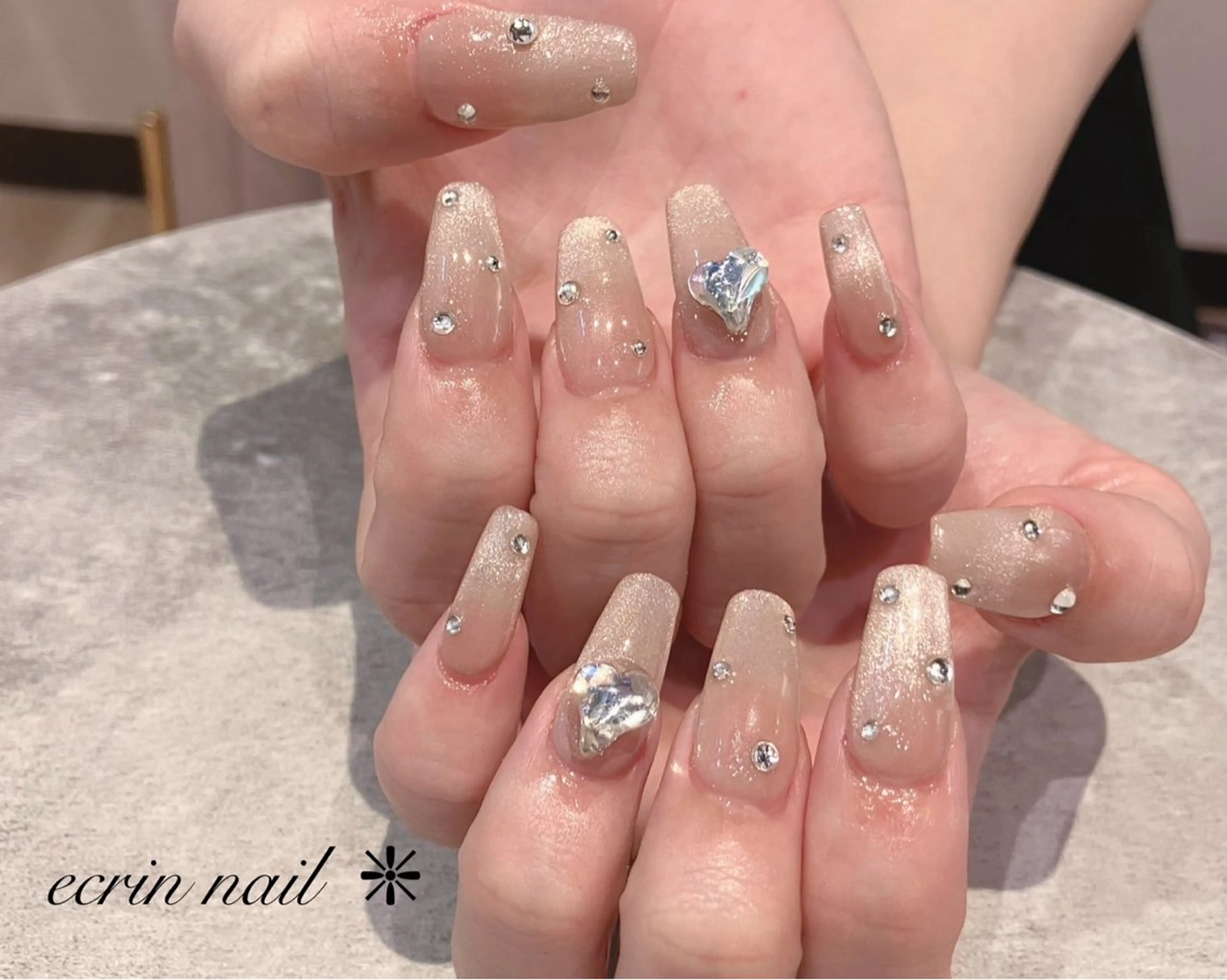 ネイル 長さ出し ワンカラーネイル ecrin 💎 mayuのネイルデザイン