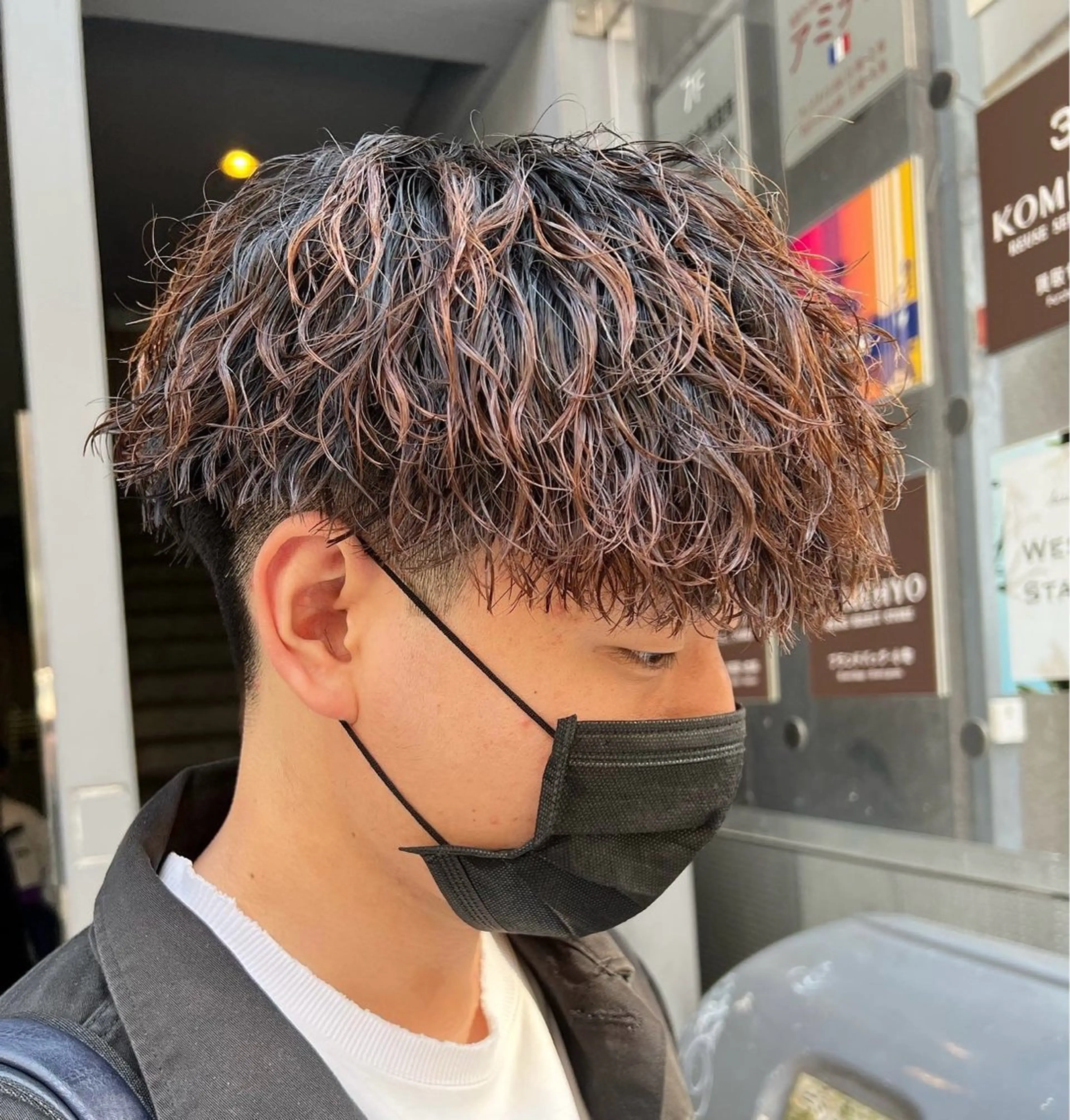 ショート パーマ メンズ カット パーマ 中野 雅人のヘアスタイル