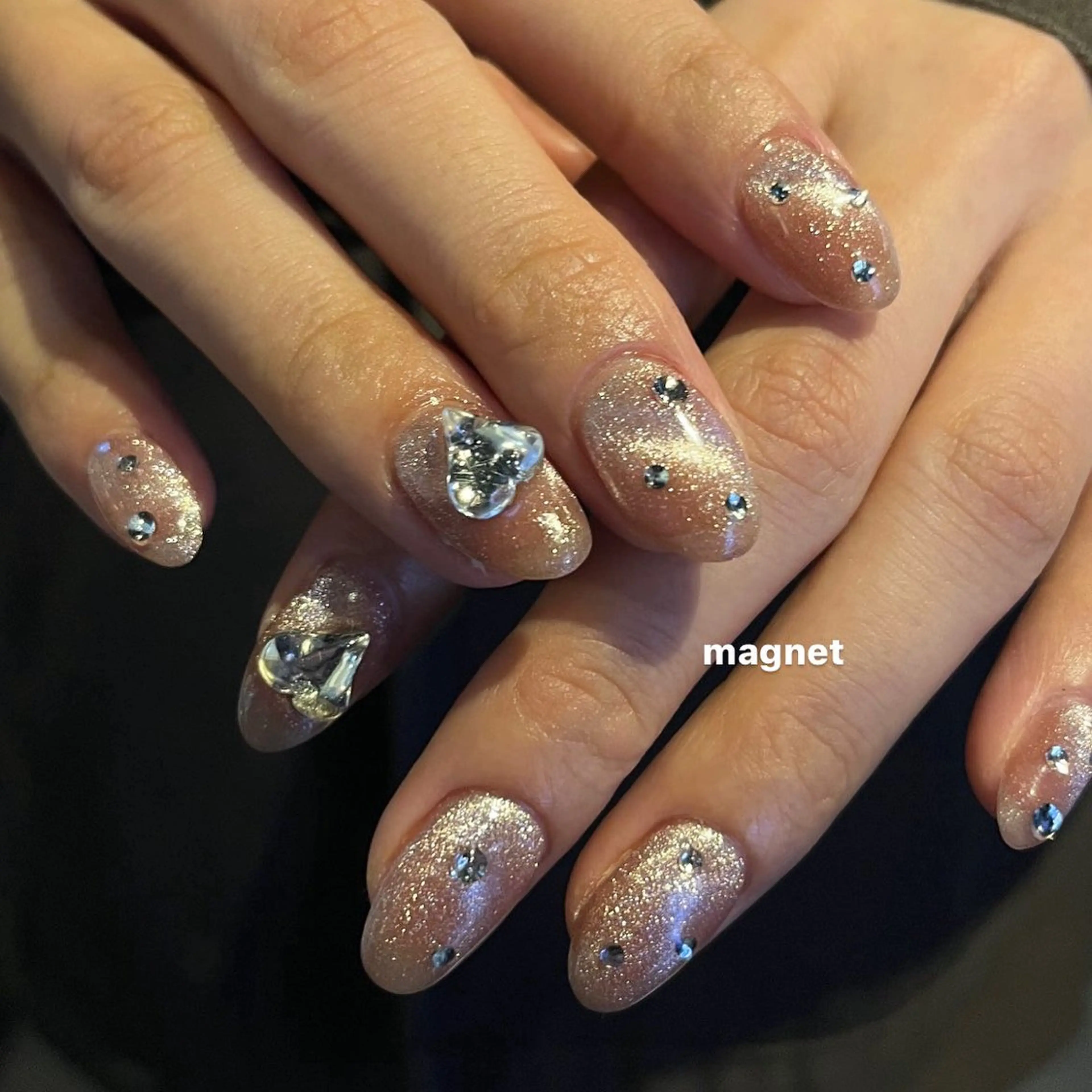 ネイル ハート 🪷福本 亜実　/大阪心斎橋のネイルデザイン