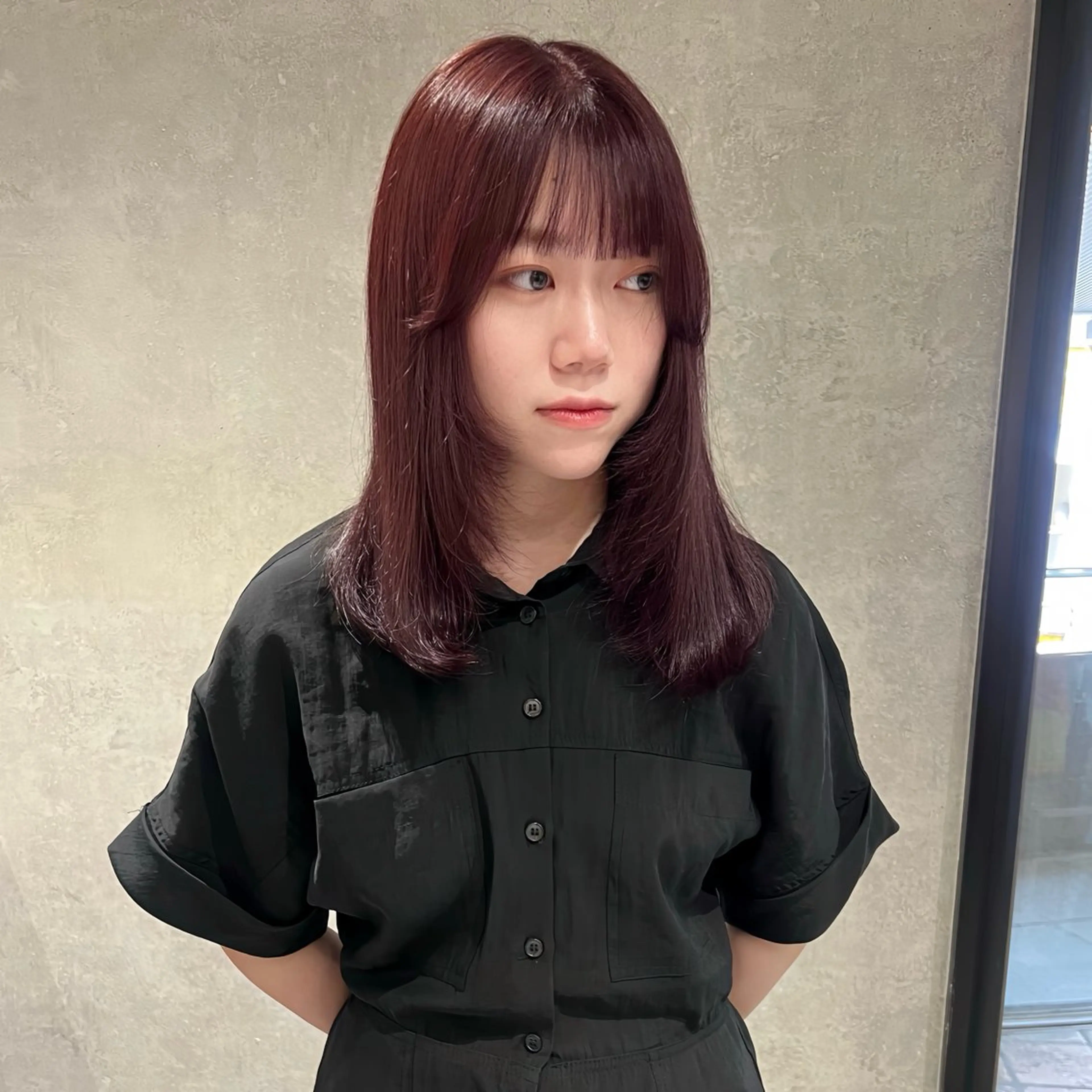 セミロング レイヤーカット カット ヘアカラー AI TOKYO　S所属・mizuki 【韓国レイヤー】のヘアスタイル