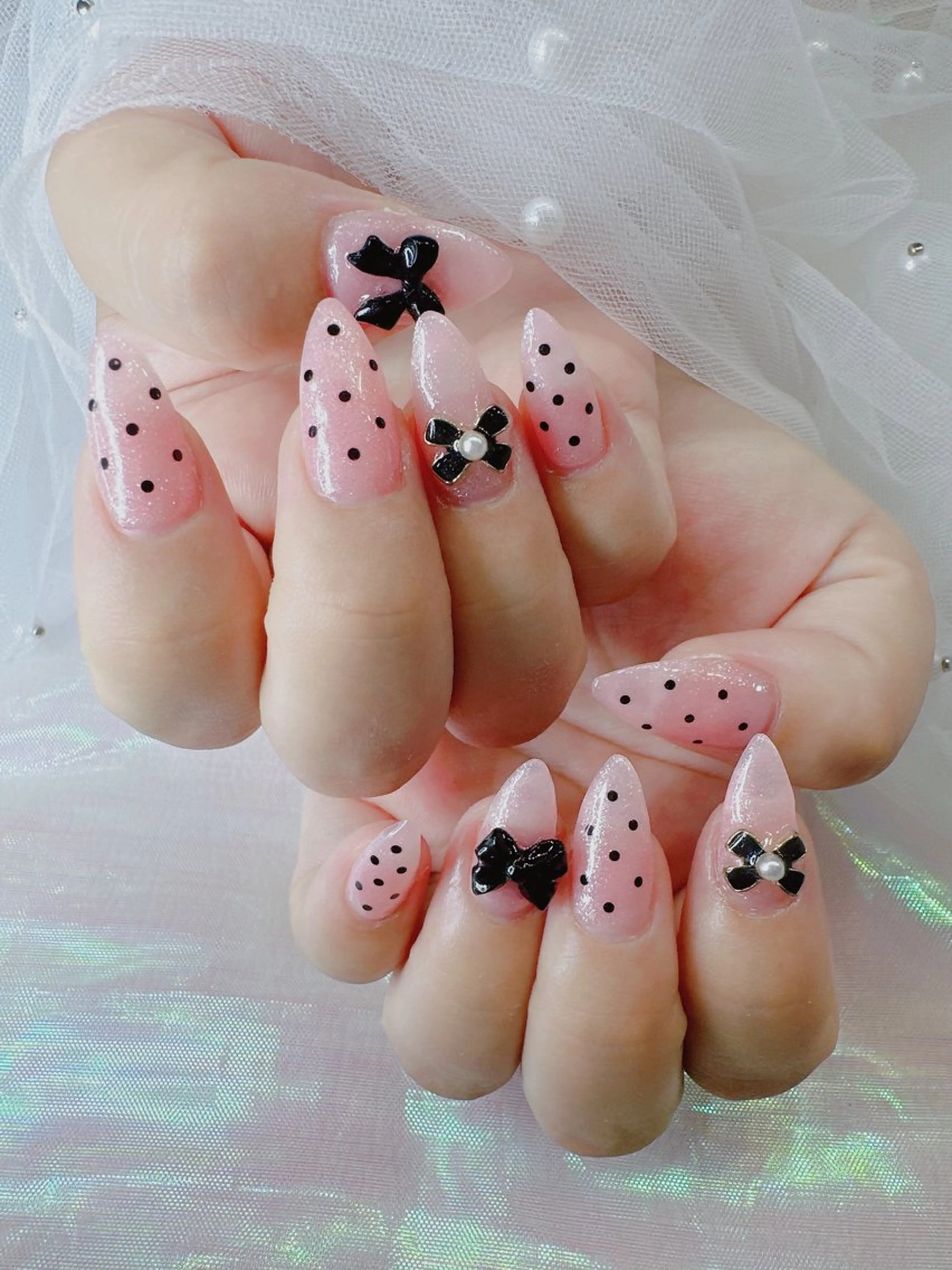 ミディアム ハンドネイル 長さだし専門店 ROKANAILのネイルデザイン