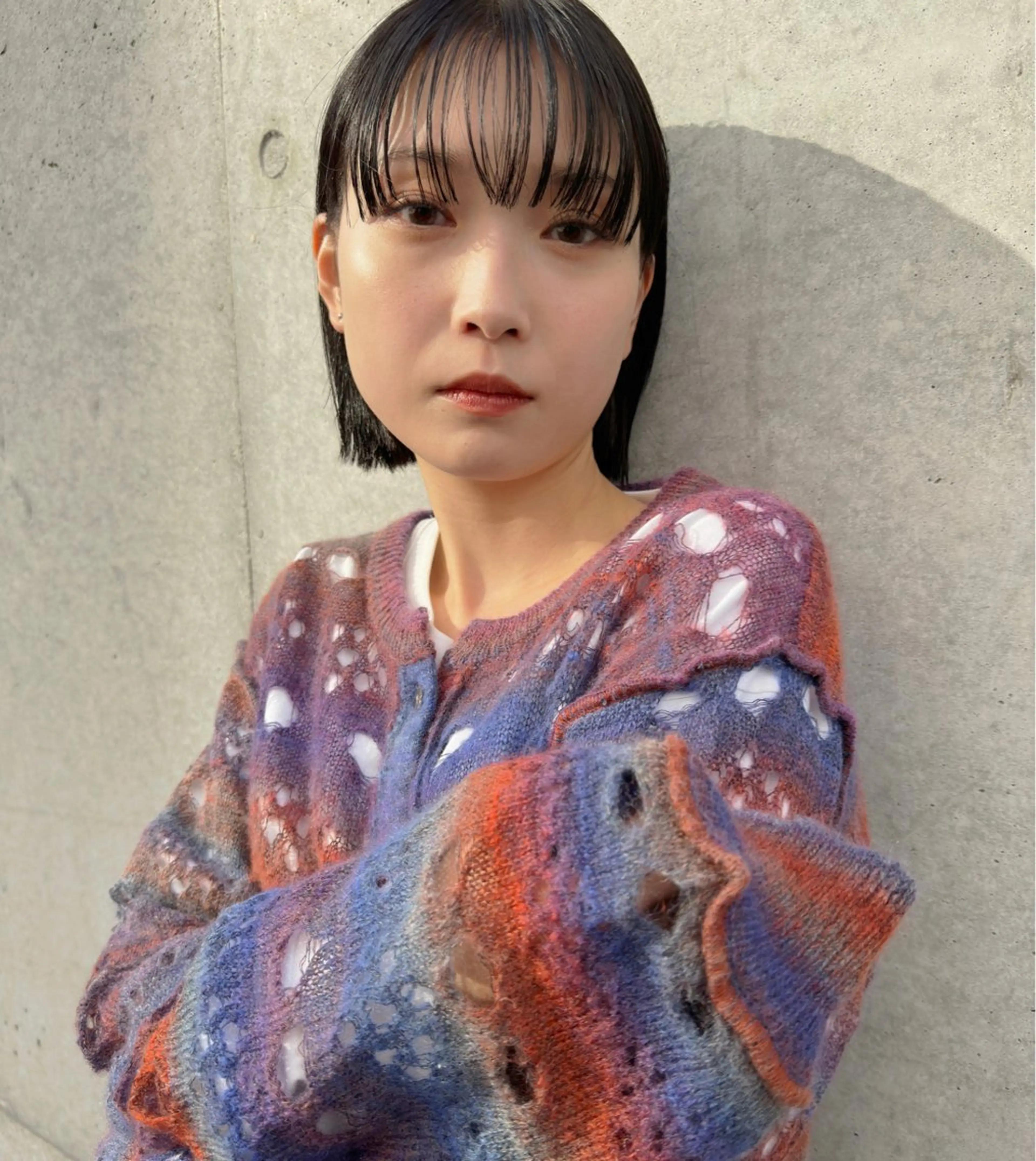 ミディアム カット ヘアカラー トリートメント FERIA梅田🖤 透明感カラー🎀のヘアスタイル