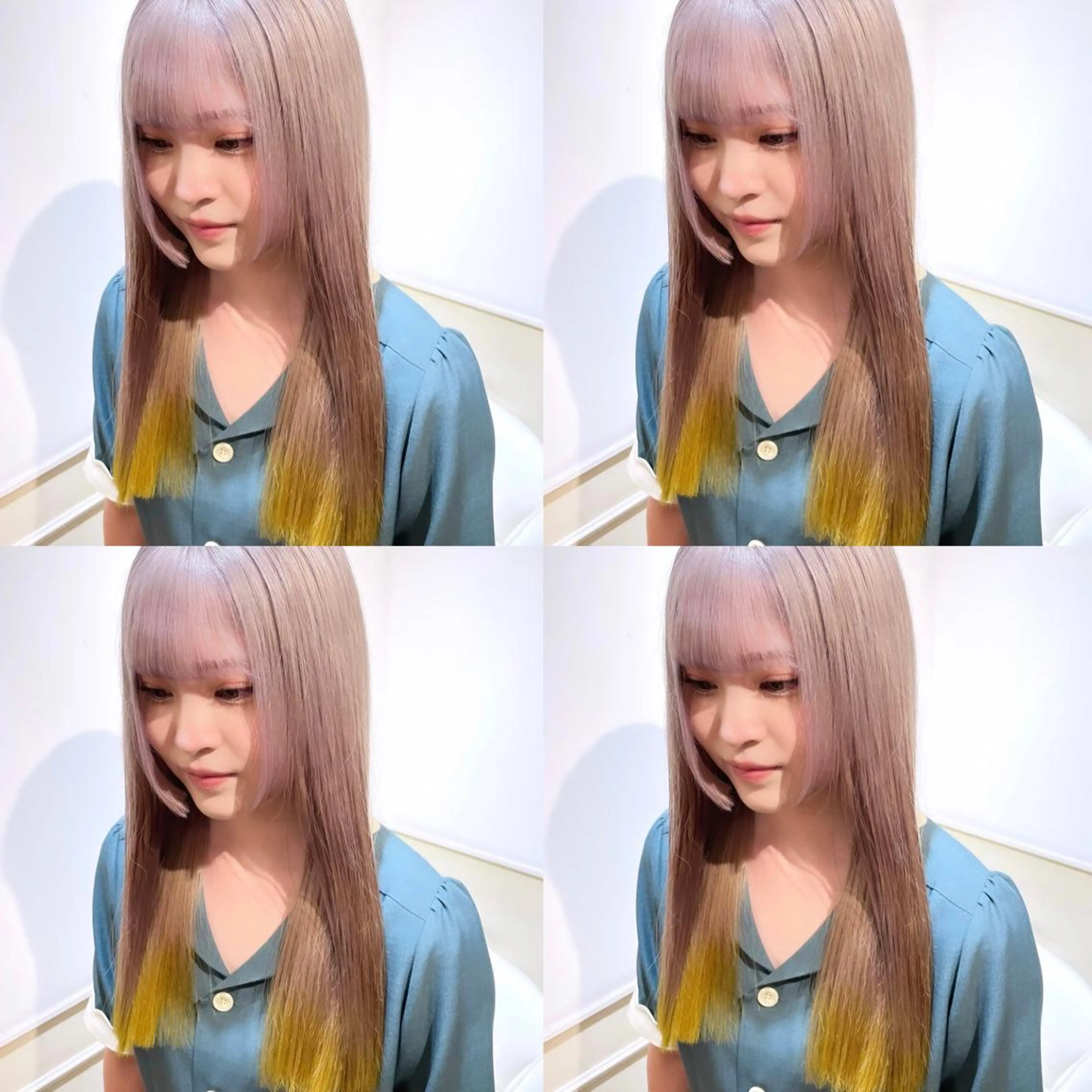 ロング カラー ベージュカラー イエローカラー 🌟トップデザイナー 高橋🌟のヘアスタイル