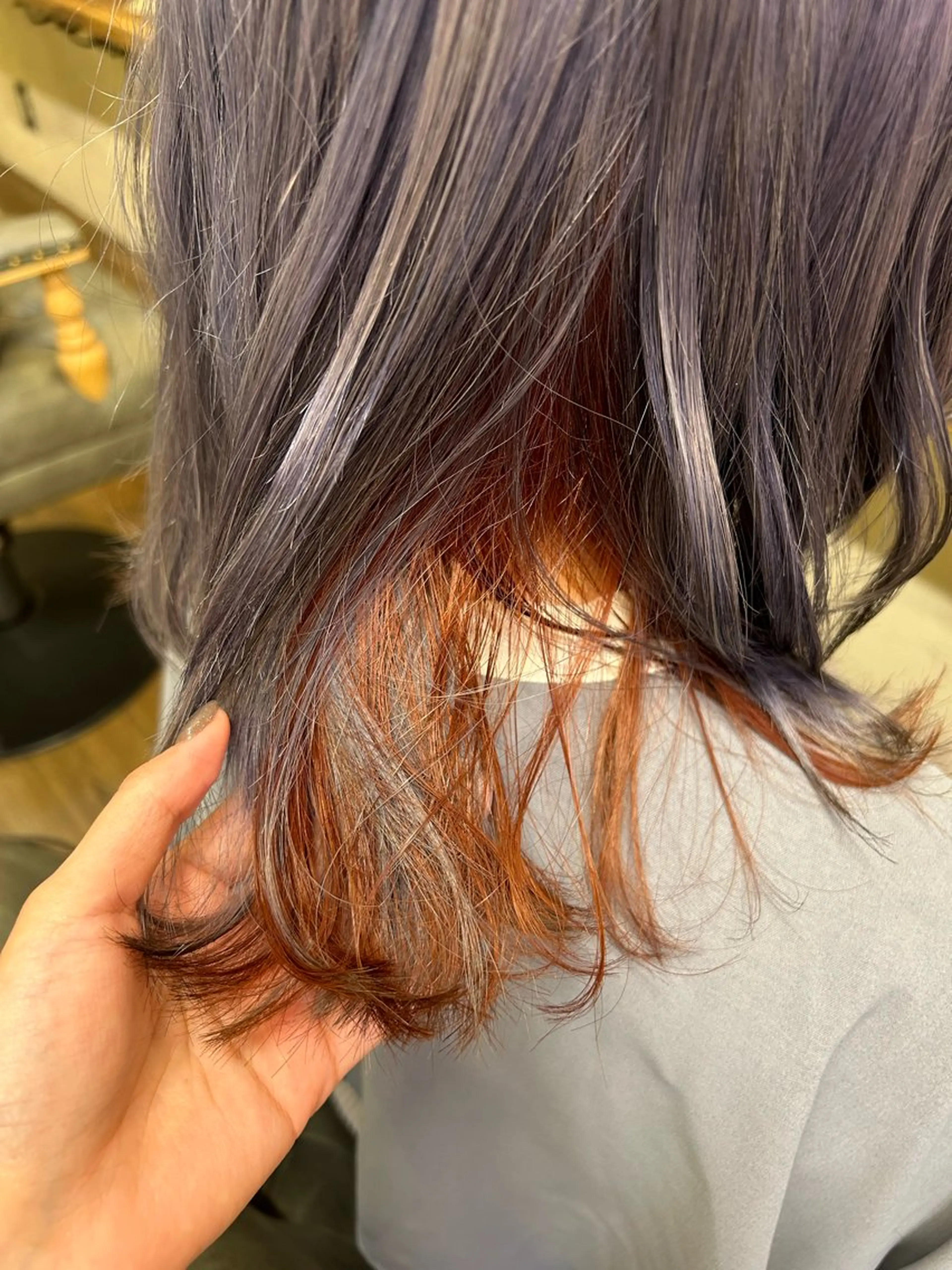 セミロング カラー ヘアカラー トリートメント 馬場 瑞穂のヘアスタイル