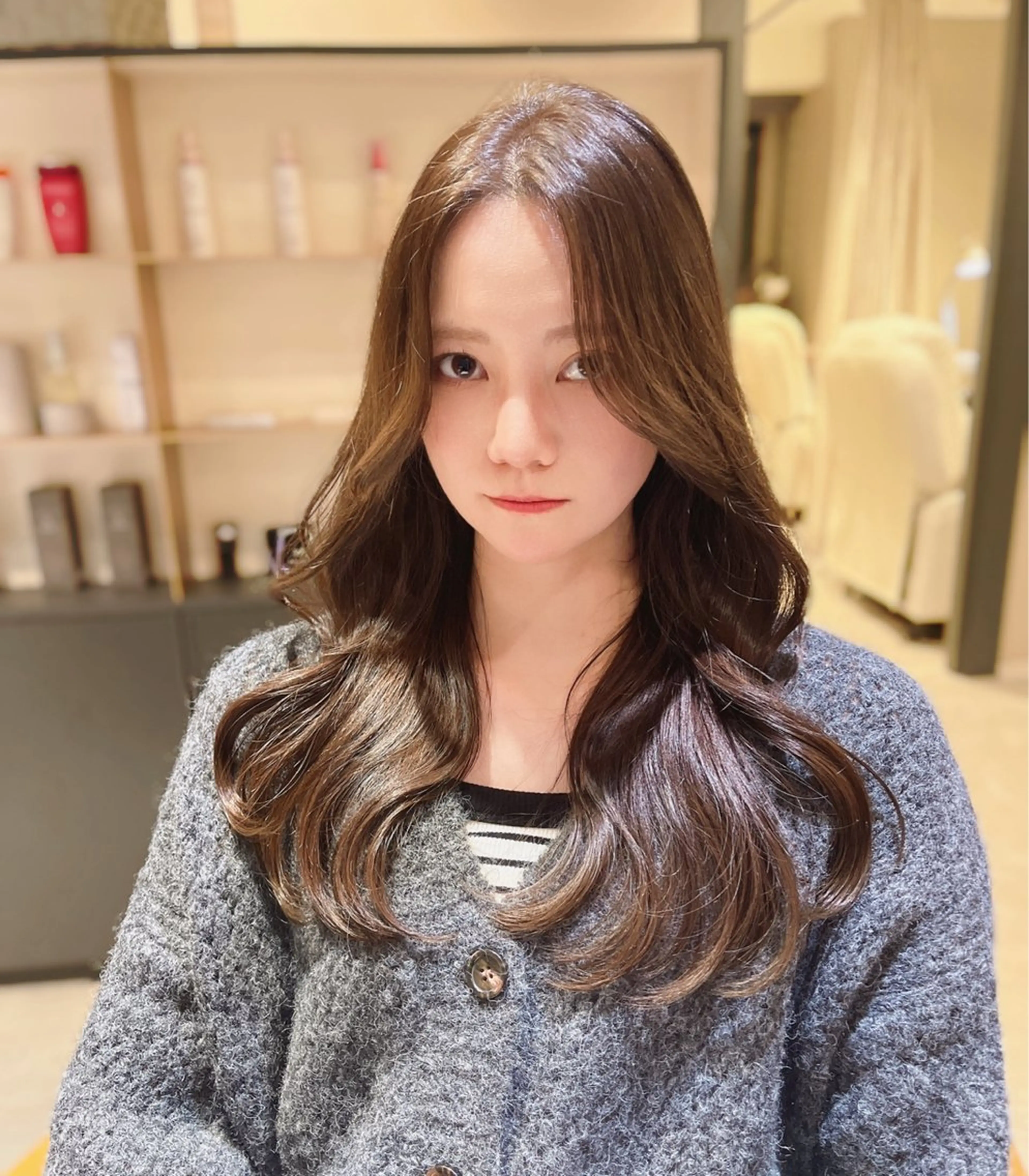 セミロング 奥田 蓮のヘアスタイル