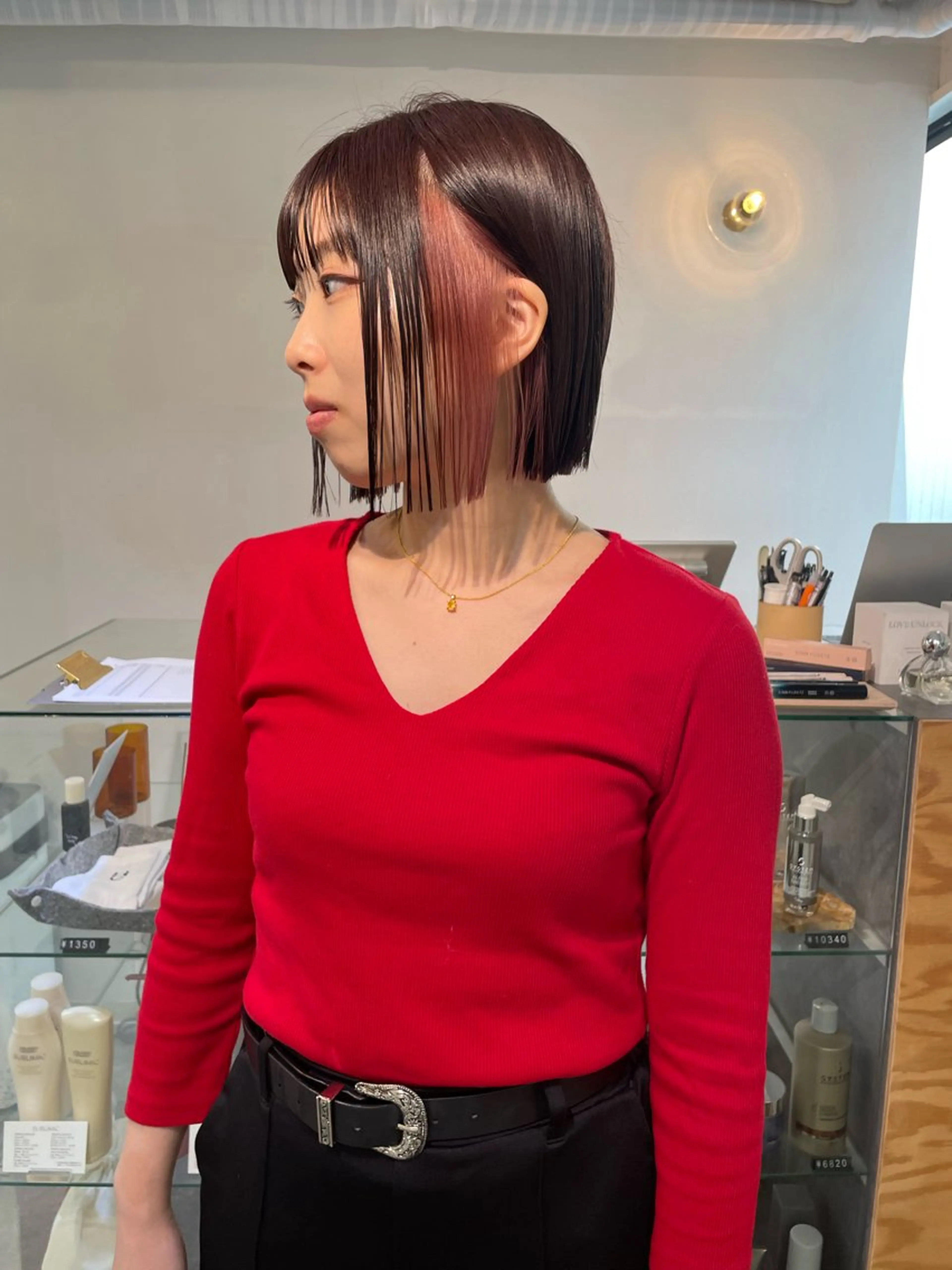 ミディアム カラー ヘアカラー sakura🌸 レイヤー/韓国ヘアのヘアスタイル