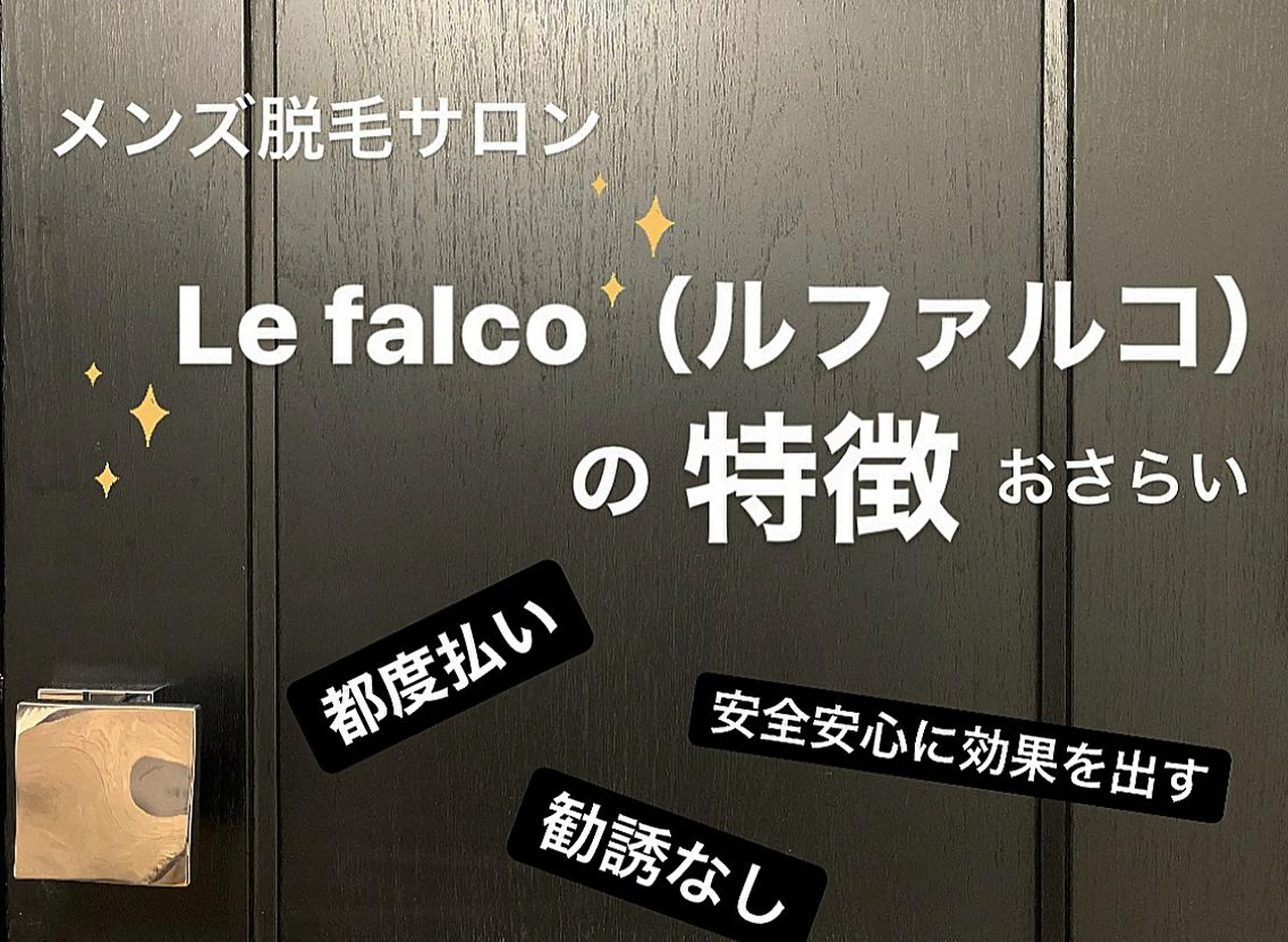メンズ 脱毛 メンズ脱毛サロン Le falcoのエステ・リラクイメージ