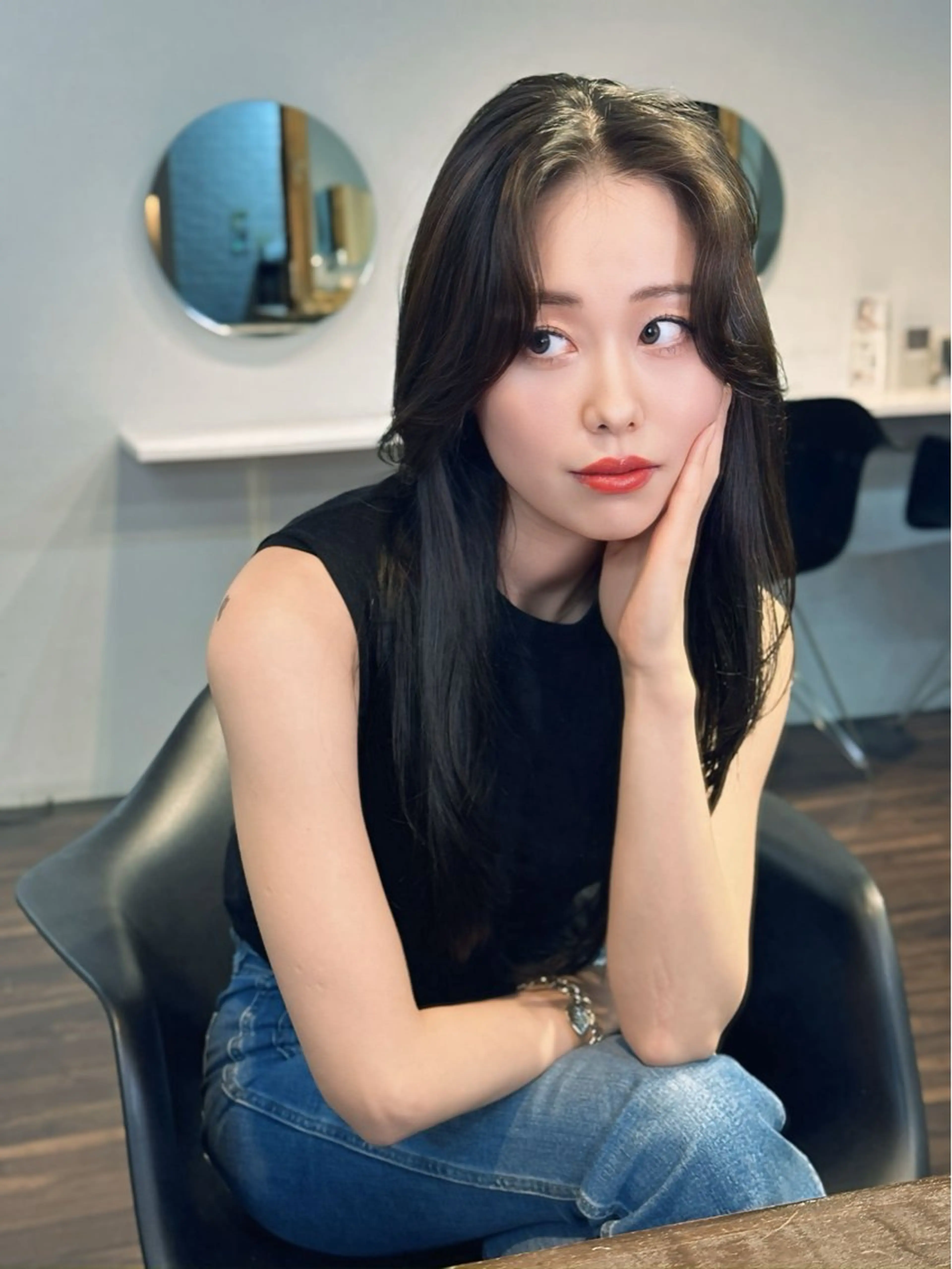 ロング カラー 髪質改善 レイヤーカット トリートメント カット ヘアカラー トリートメント ワンホンヘア ケラチン/Kaitoのヘアスタイル