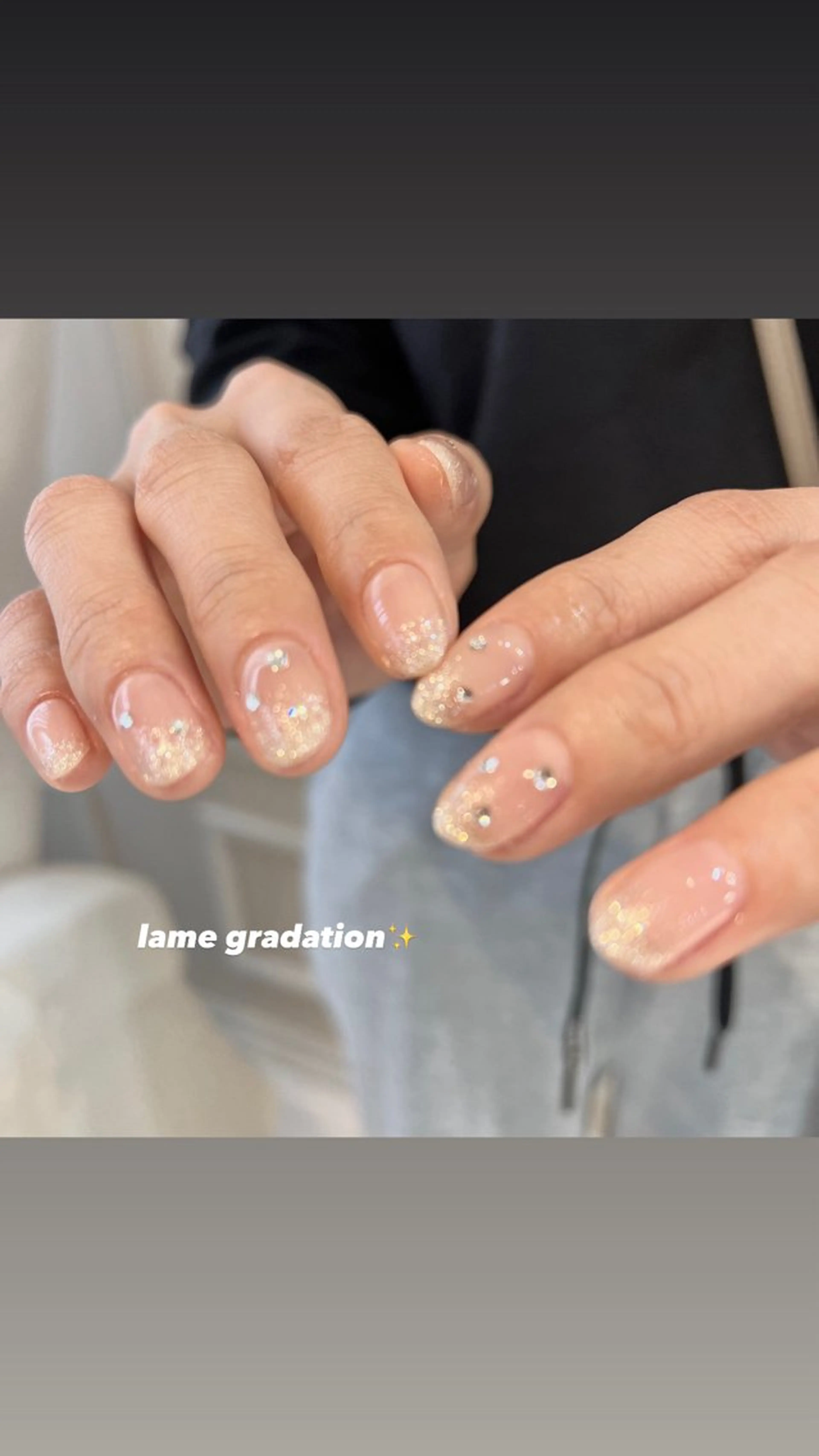 ネイル ラメ(グリッター) ラメグラデーション ハンドネイル 🎀チーク/ちゅるん 🫧chisa🎀のネイルデザイン