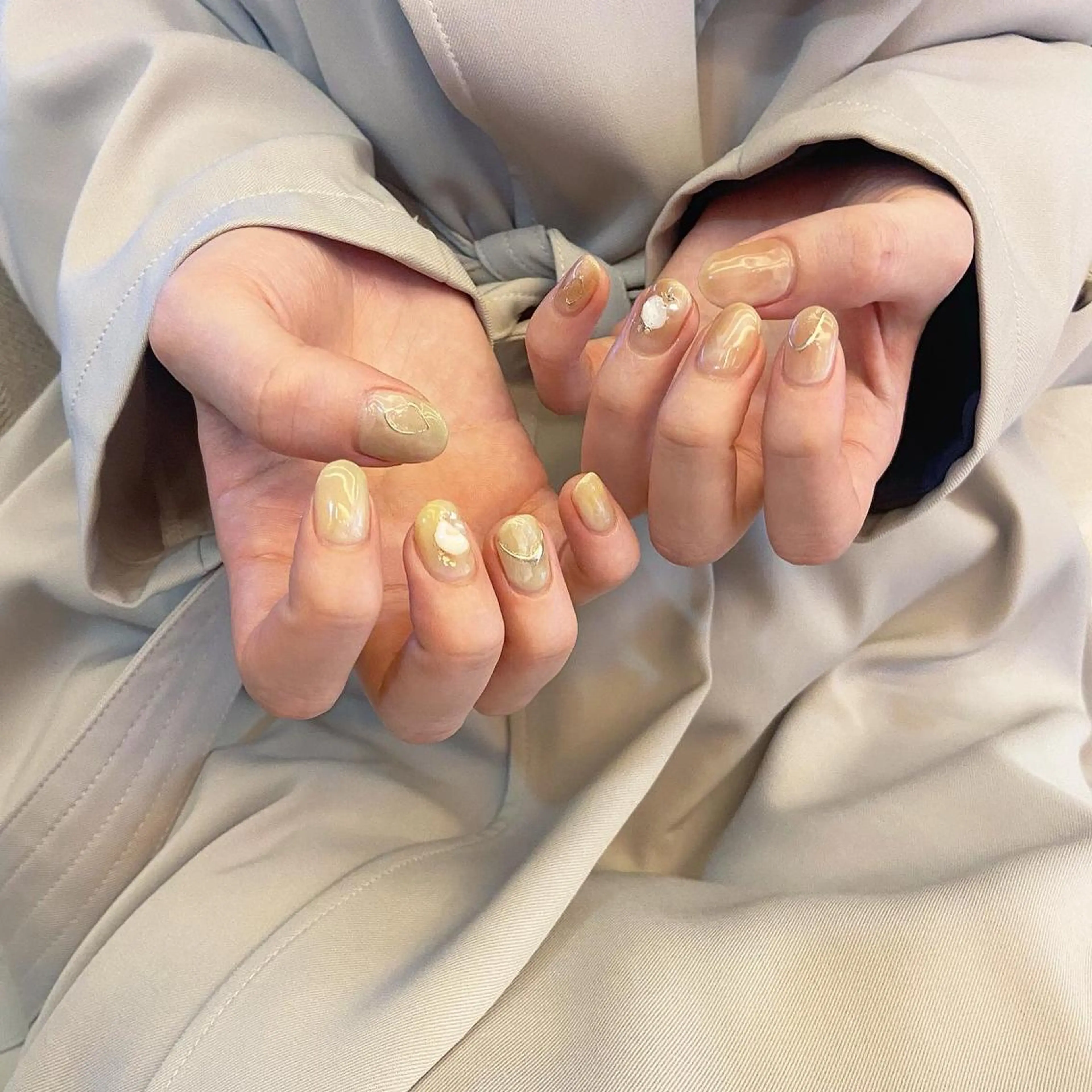 ネイル 𝕄𝕚𝕪𝕦🤍 自由が丘⌇パラジェルのネイルデザイン