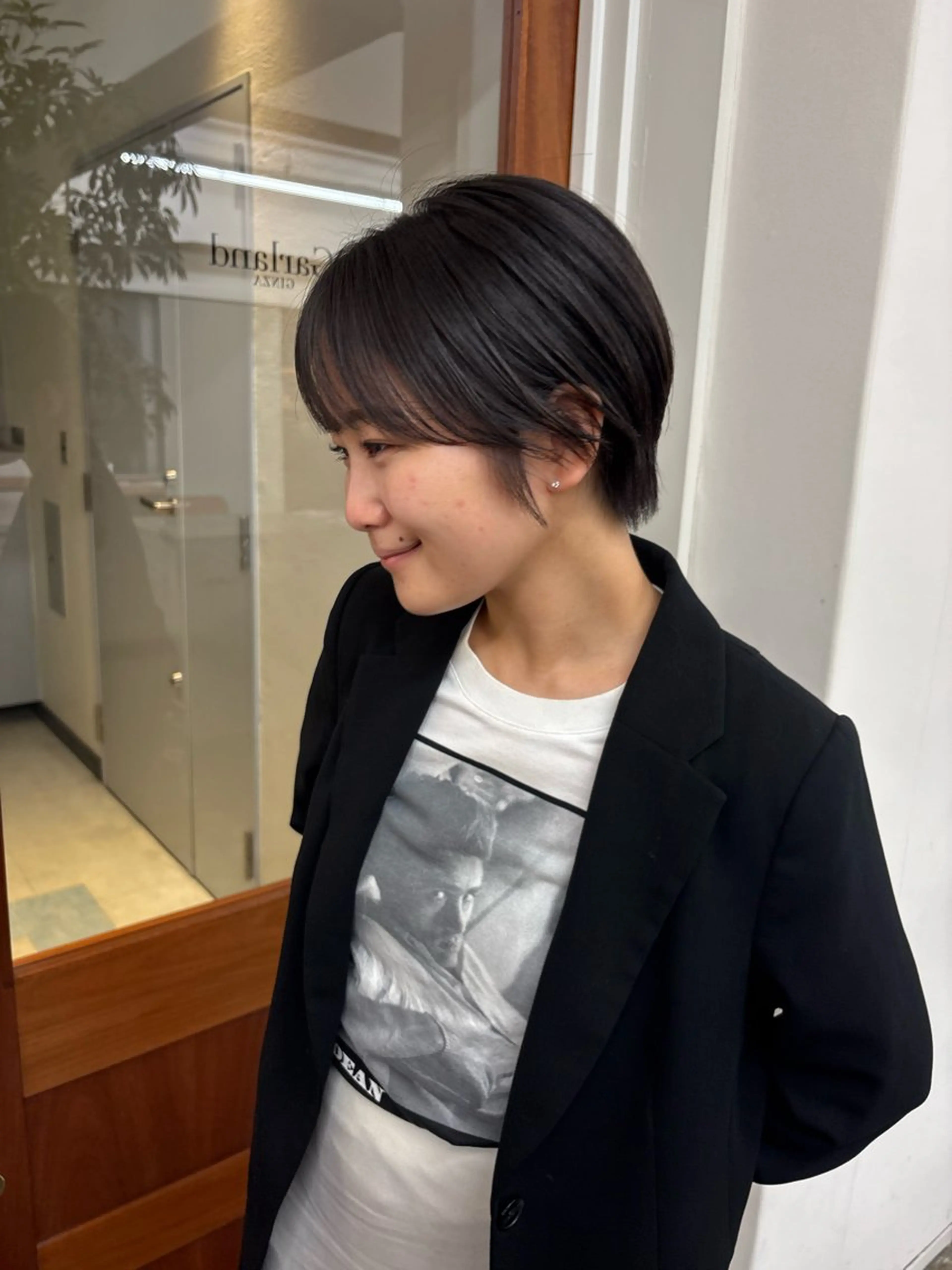 ショート レイヤー/顔周り/ 透明感/ののか💞のヘアスタイル