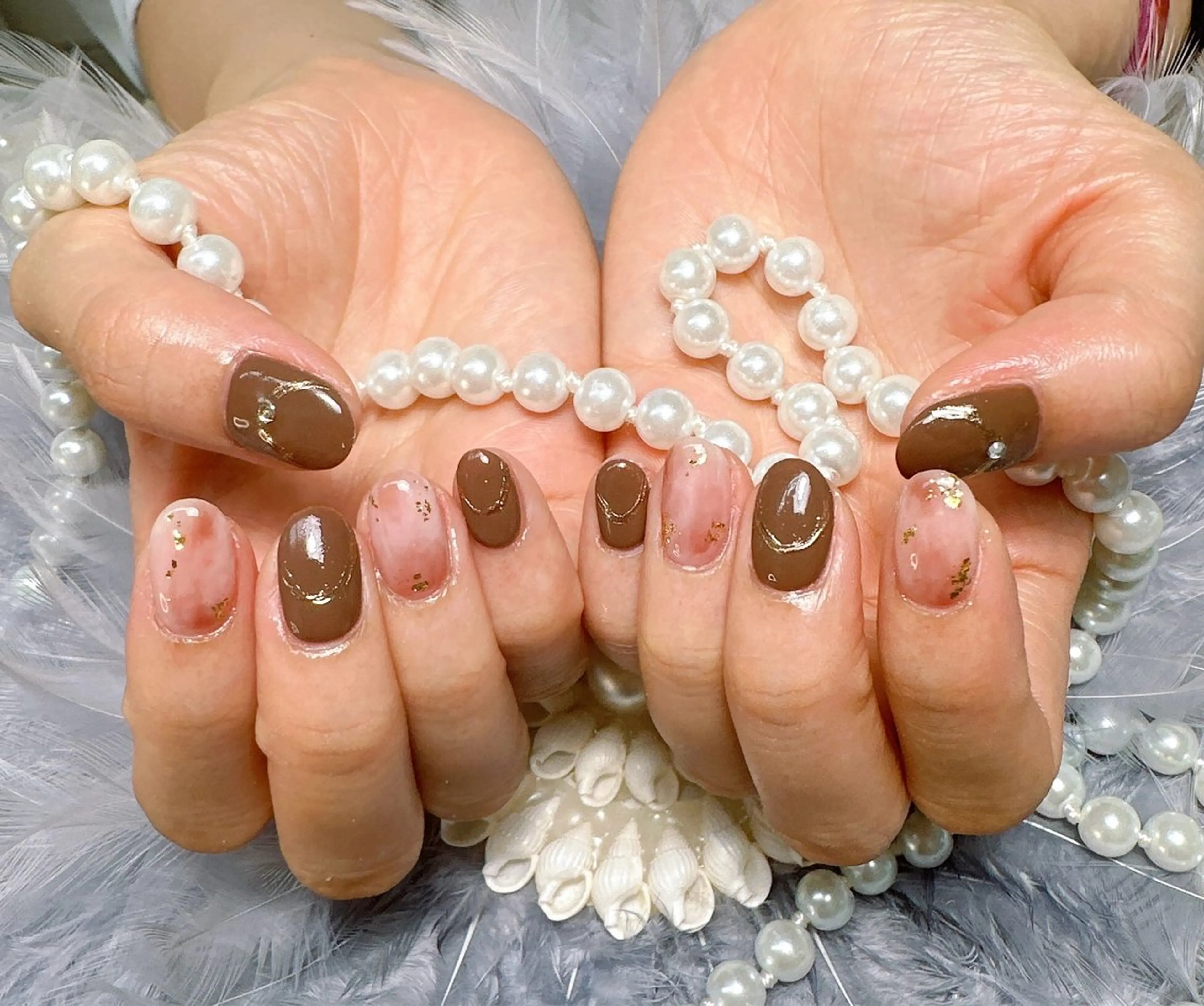 ネイル 大理石ネイル(マーブル) ハンドネイル Pretty Nail Salon     　(ジェル&ケア)所属・Pretty Nail Salonのネイルデザイン