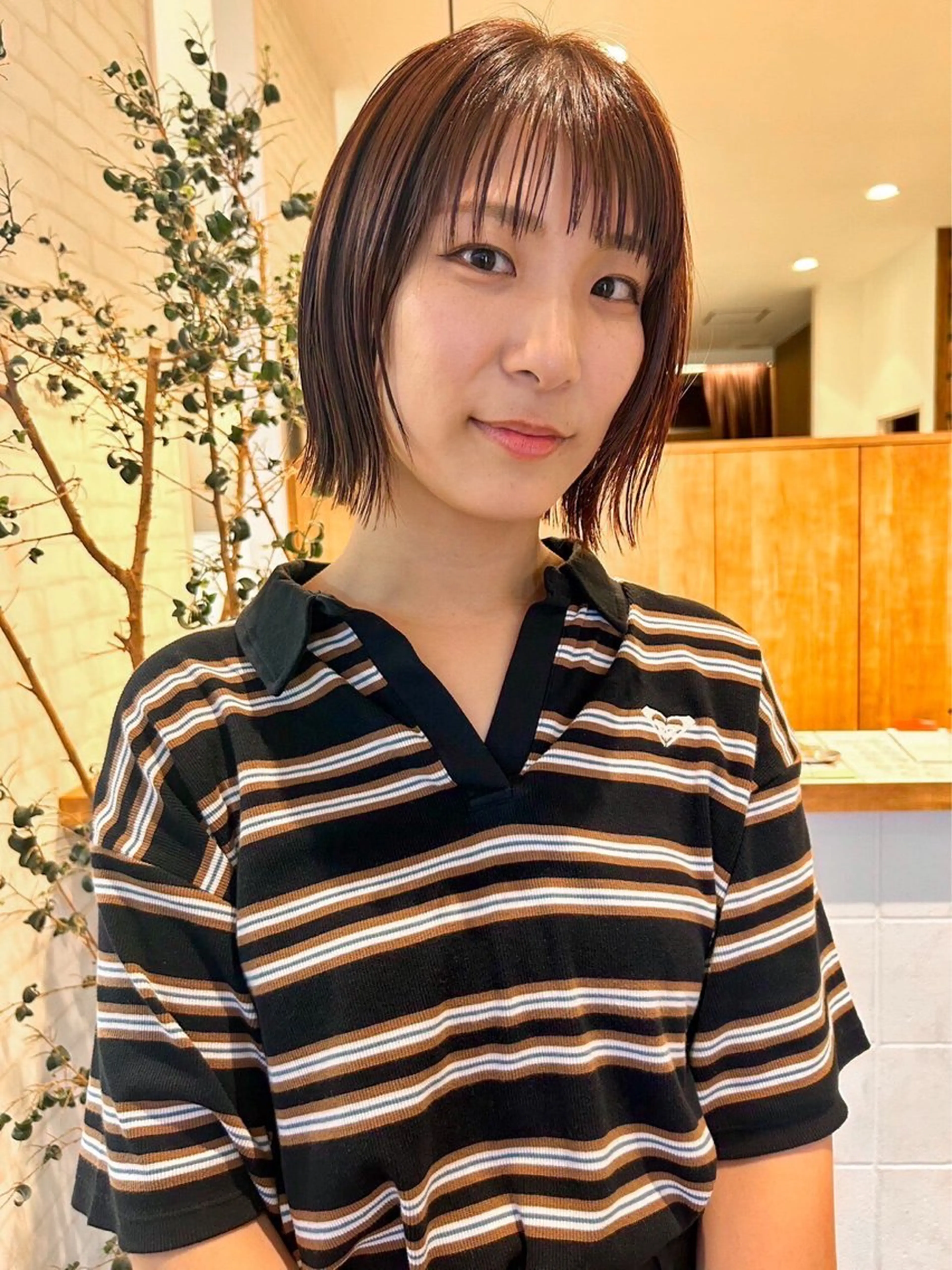 ショート カラー パーマ ヘアアレンジ ❣️倉敷❣️美髪 カラー能登一成のヘアスタイル