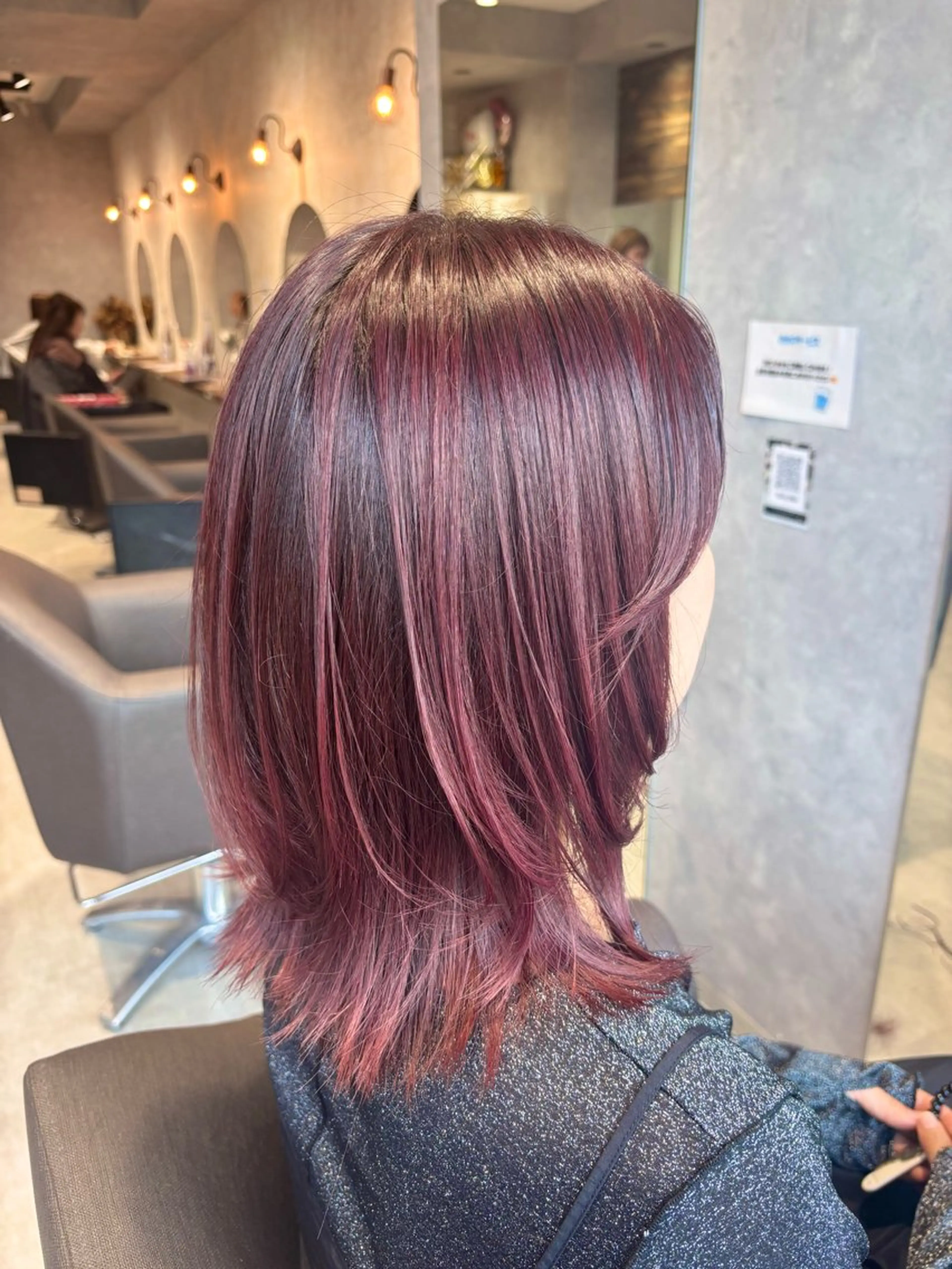 ミディアム カット ヘアカラー トリートメント 中田 沙希 ♡八柱店のヘアスタイル