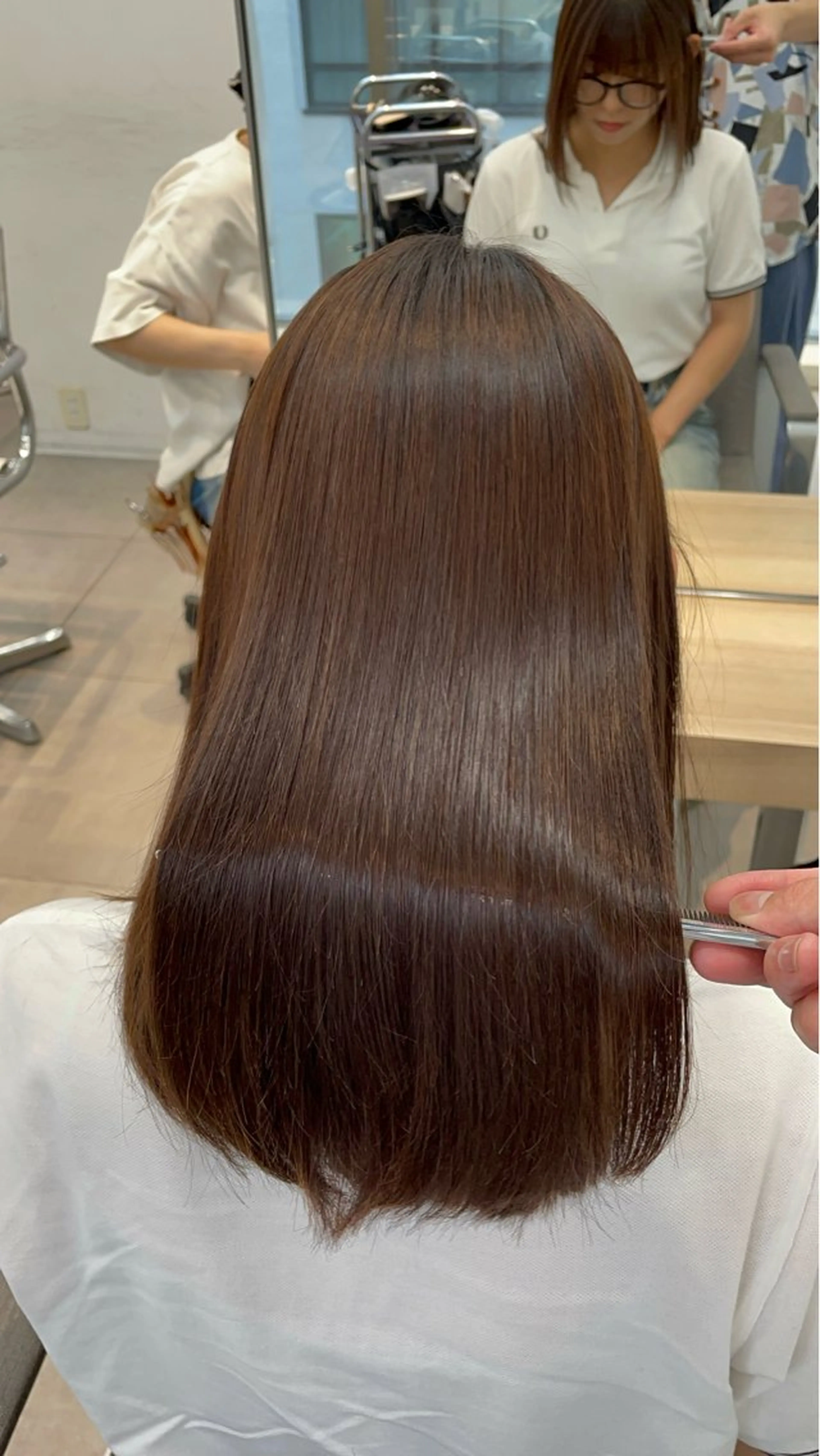 セミロング カット 縮毛矯正 トリートメント ヘッドスパ ✨髪質改善✨美髪 矯正🫧小泉のヘアスタイル