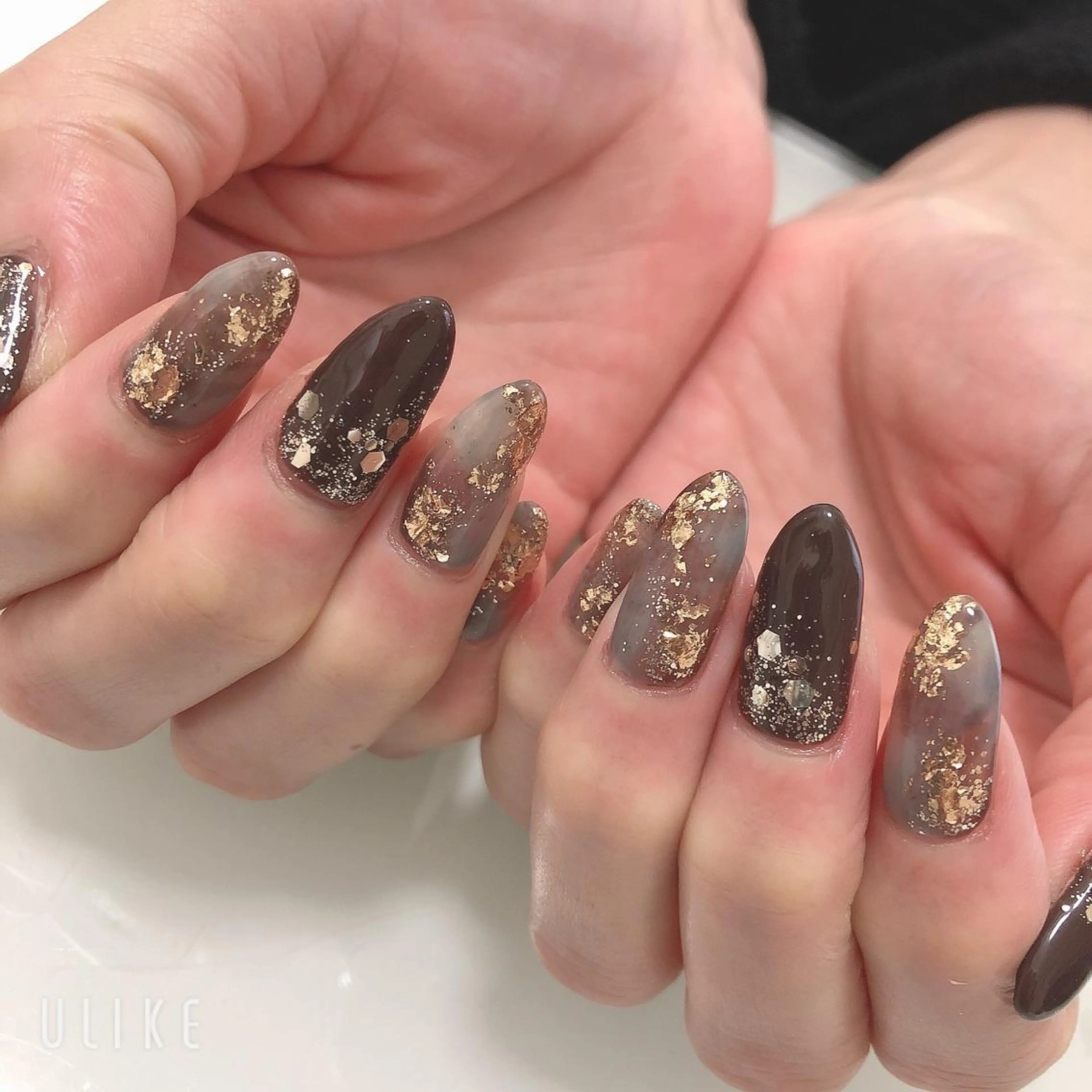 ネイル ジェルネイル 韓国ネイル ミラーネイル 持ち込み ニュアンスネイル Azulsou 廣川愛のネイルデザイン