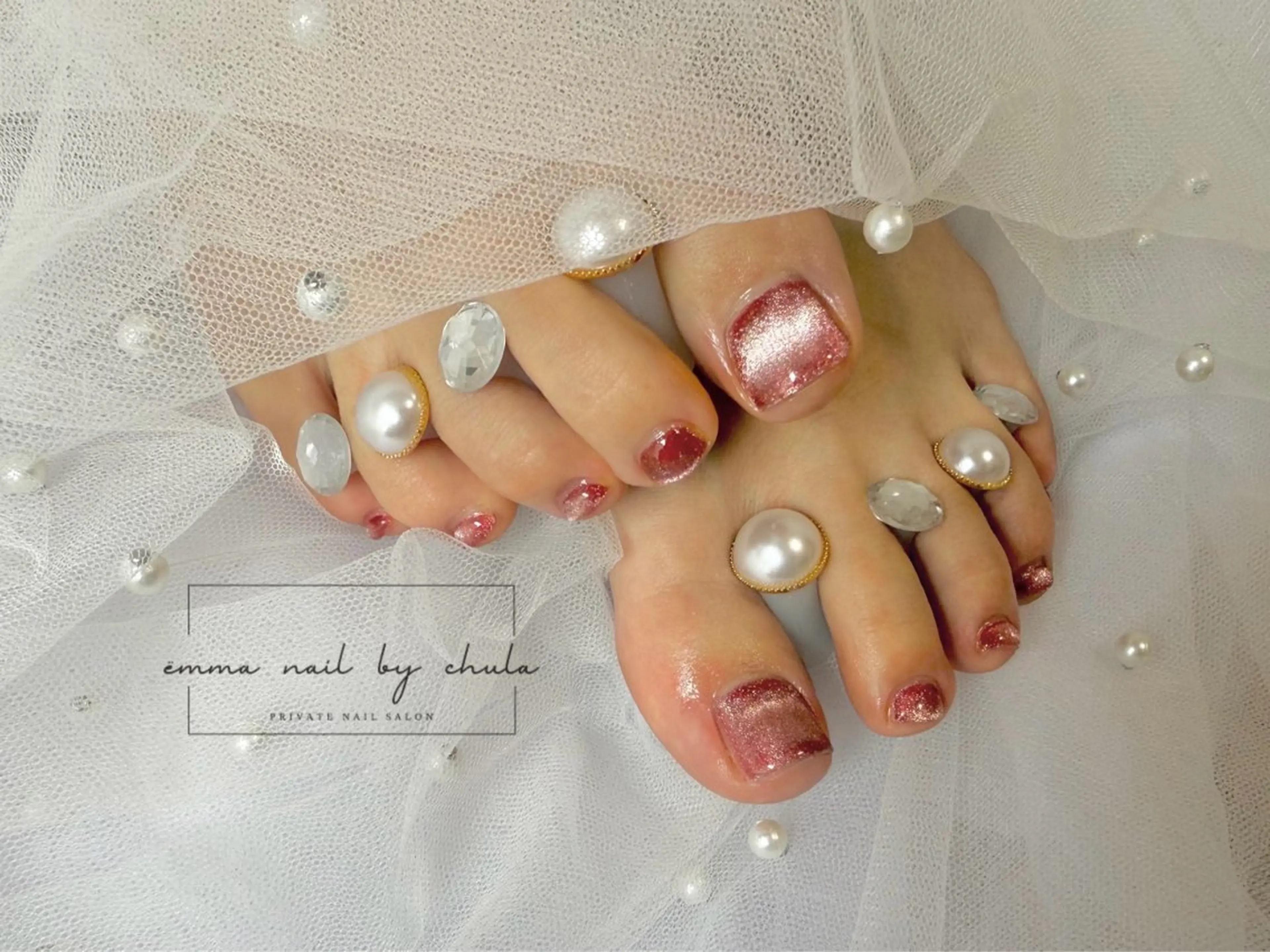 Foot🌼マグネットネイル / オフ無しの写真