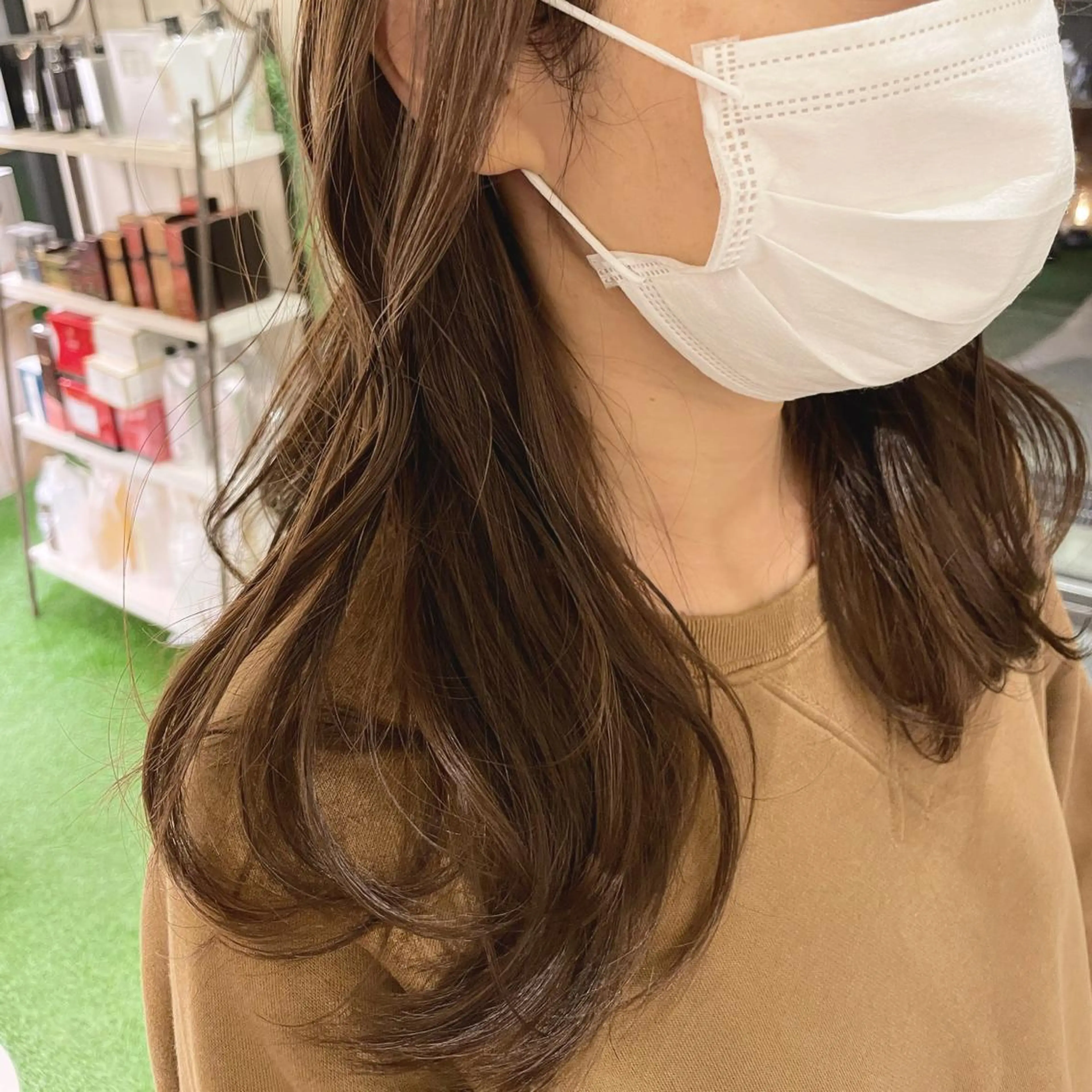 セミロング 韓国風レイヤーカット 🇰🇷❕モカのヘアスタイル