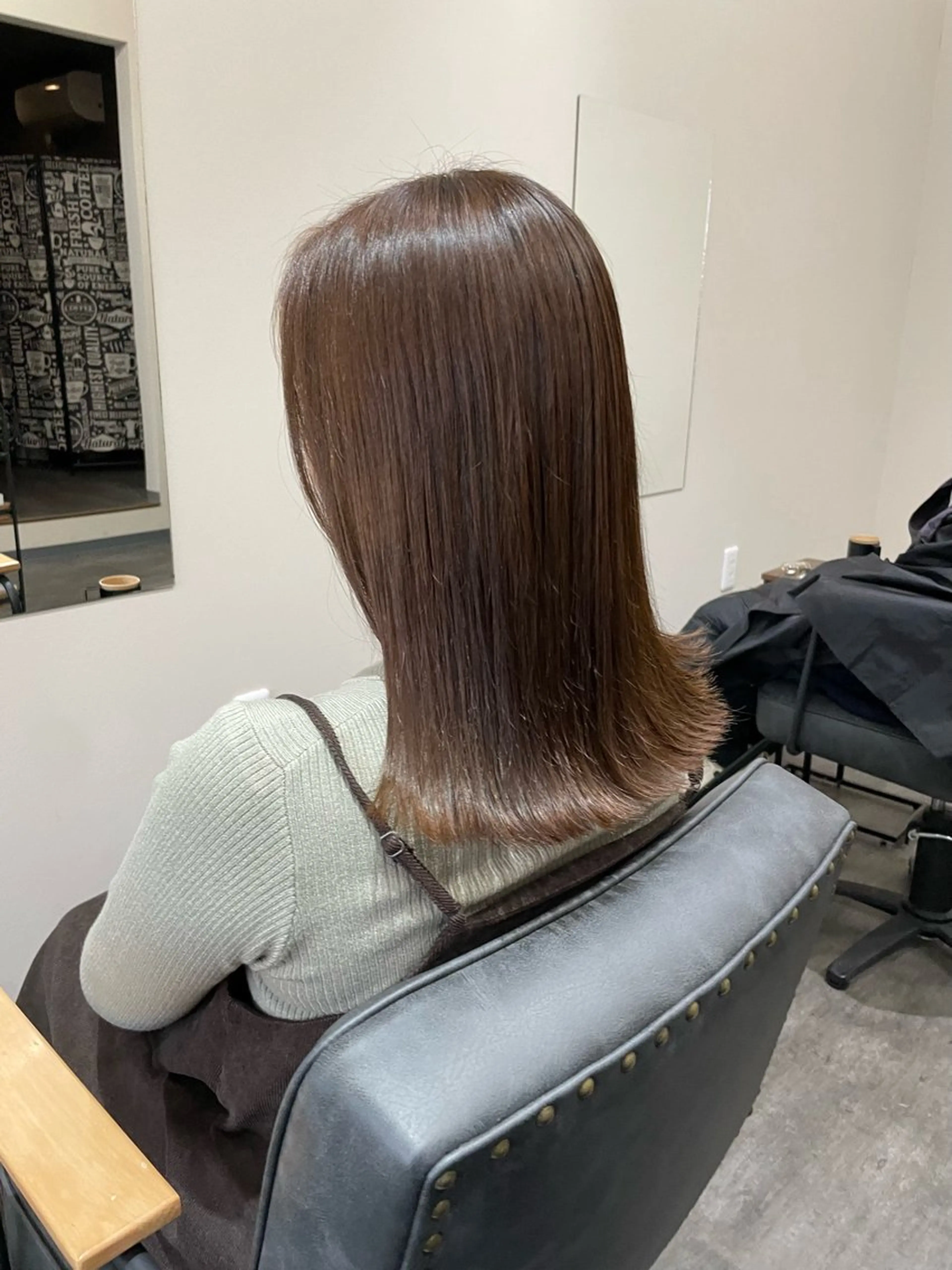 🍐寒色系ケアカラー (ブリーチなし)+ 髪質改善トリートメント🍐の写真