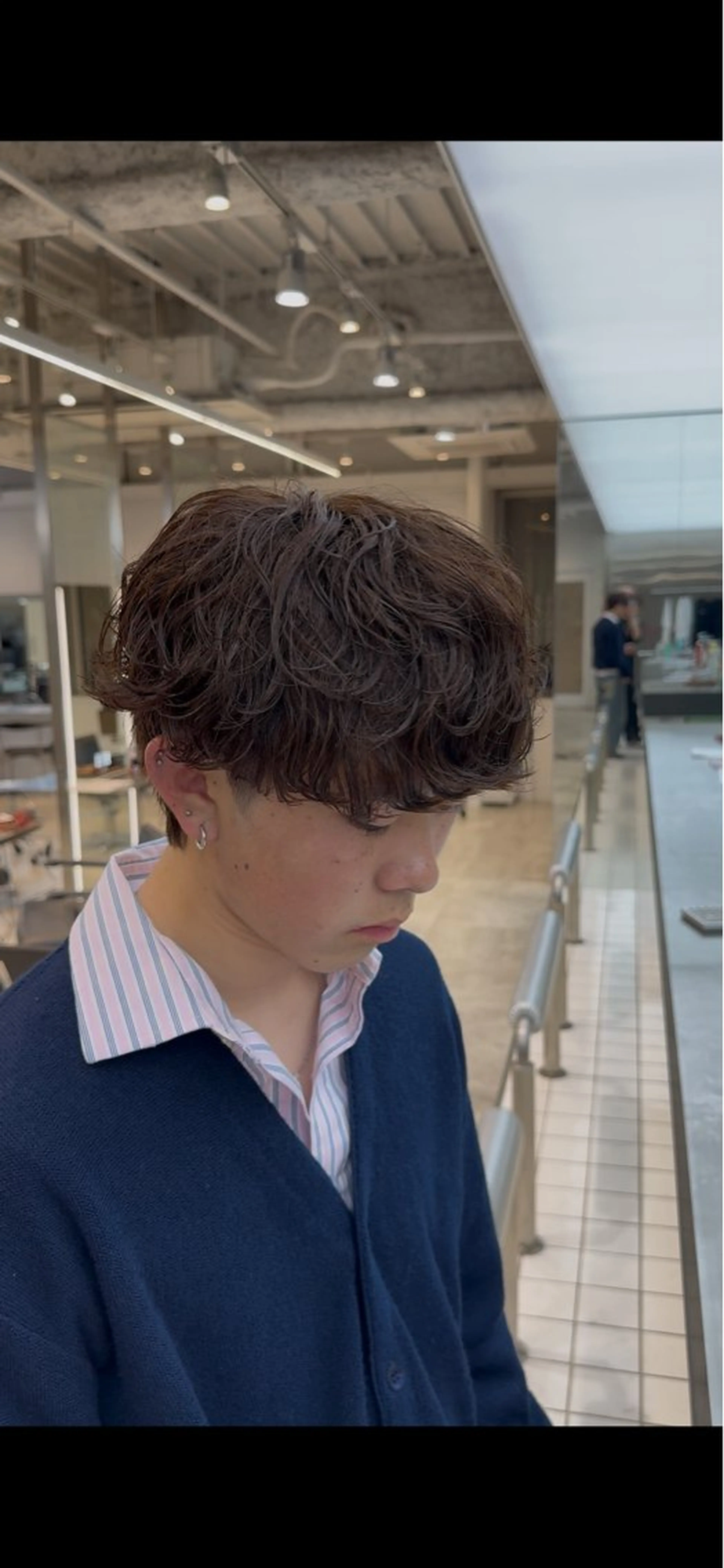 カラー パーマ メンズ カット ヘアカラー パーマ fifth park 六反穂 龍介のヘアスタイル