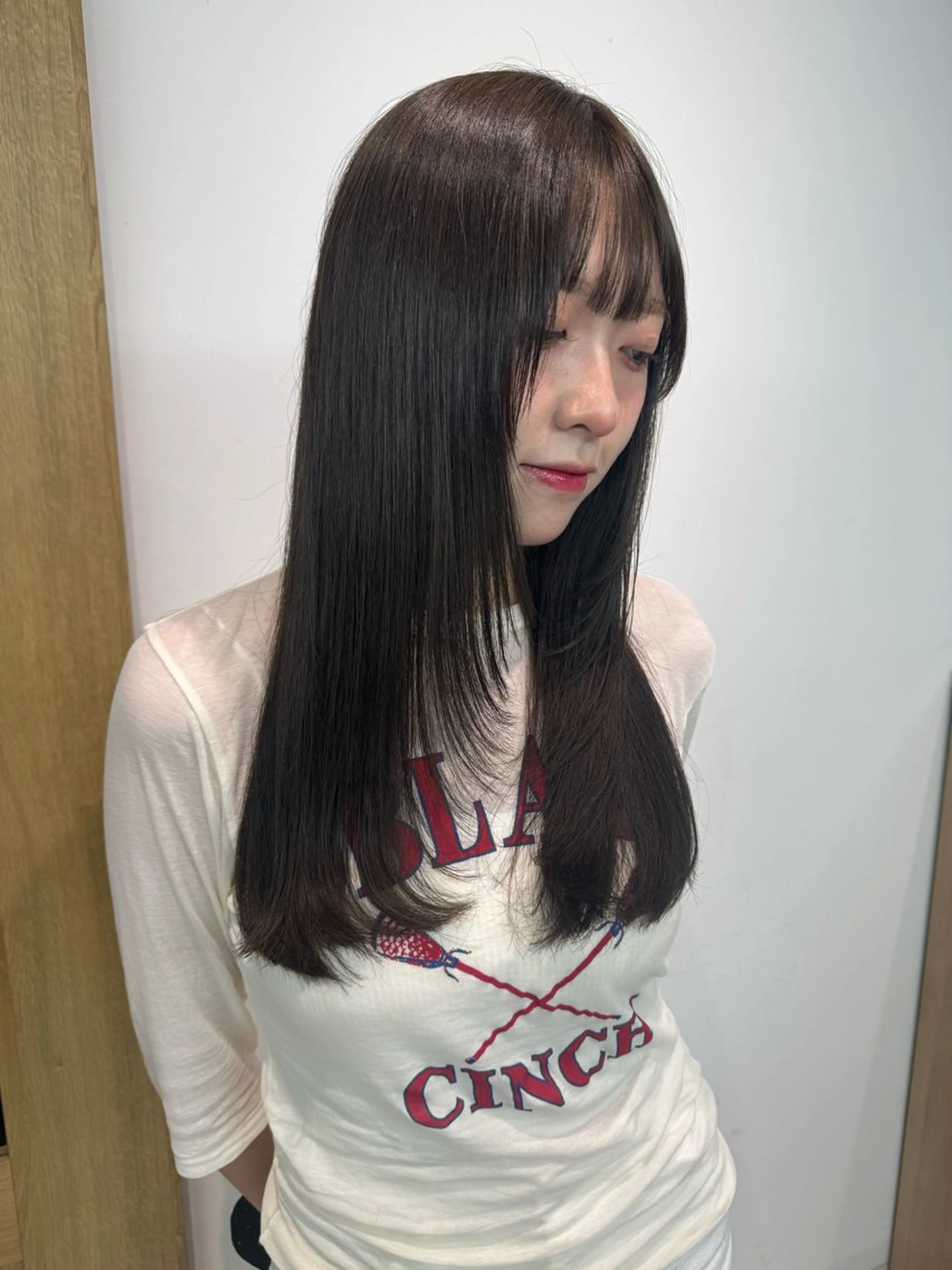 ロング カラー カット ヘアカラー トリートメント 顔周りレイヤー /kokoro🦮のヘアスタイル