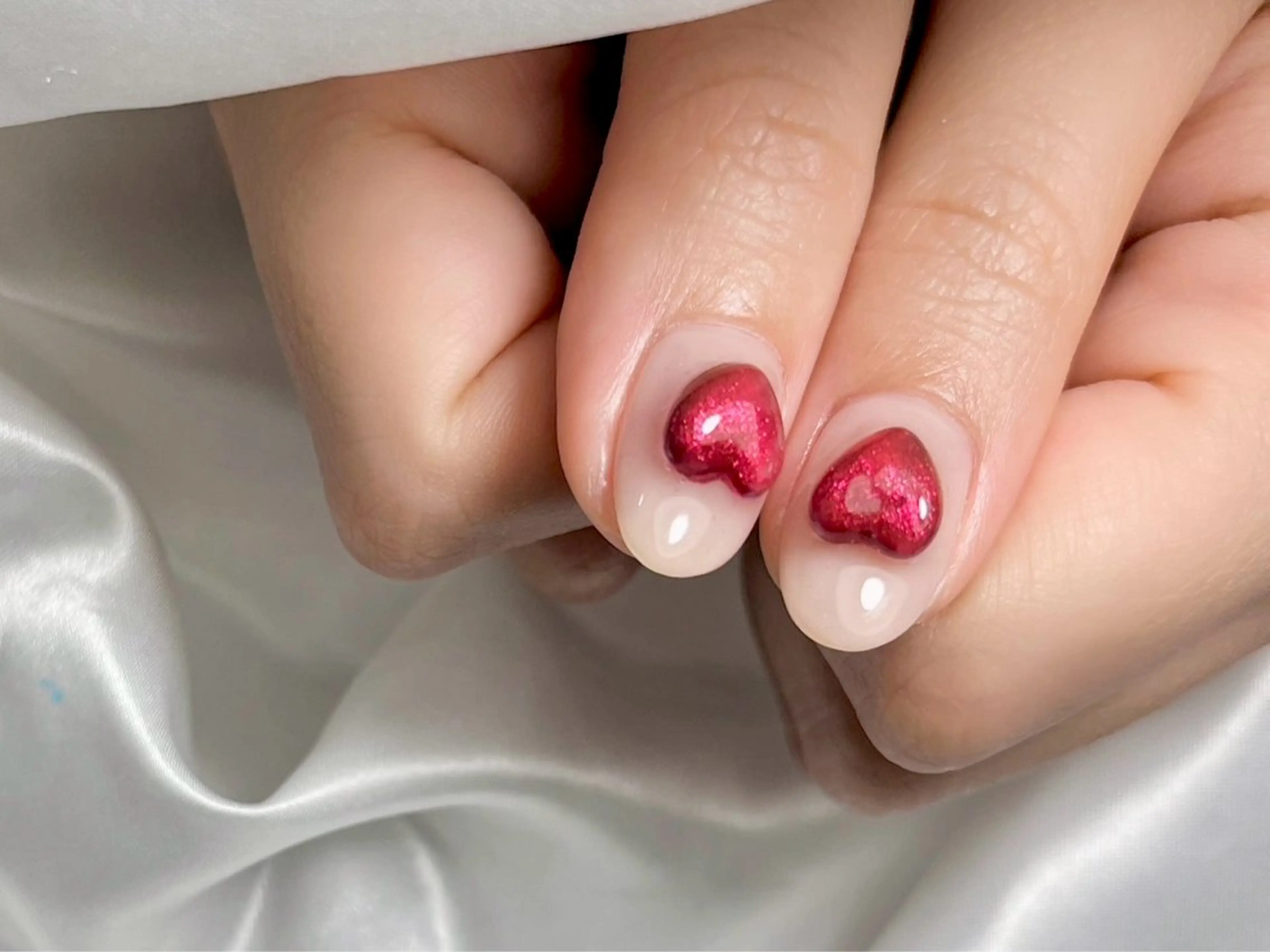 ネイル ハート バレンタイン ハンドネイル amPURTE omotesando所属・amPURTE 🖤Sayaka🖤のネイルデザイン