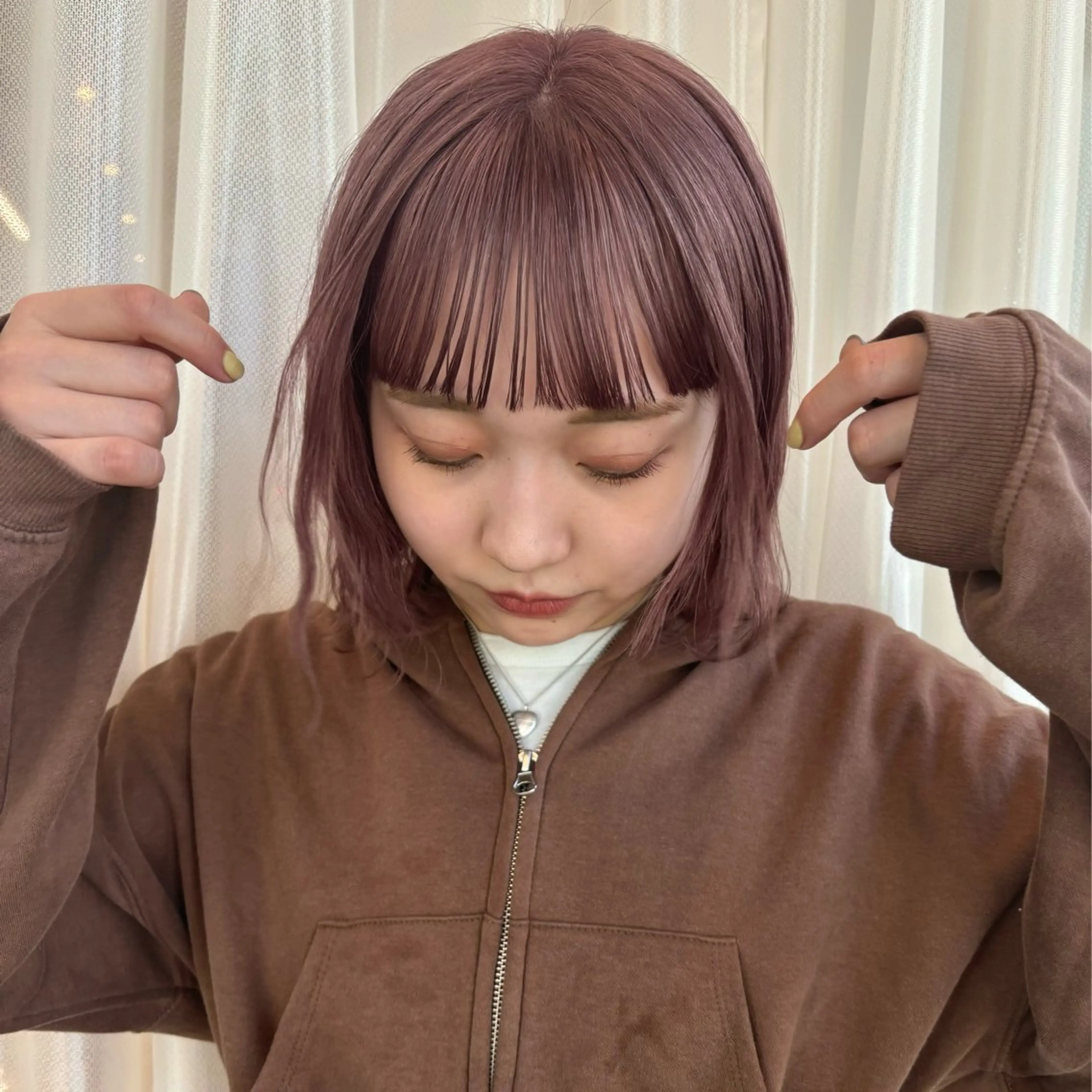 ミディアム カラー カットモデル募集 nanami‪ ꪔ̤のヘアスタイル