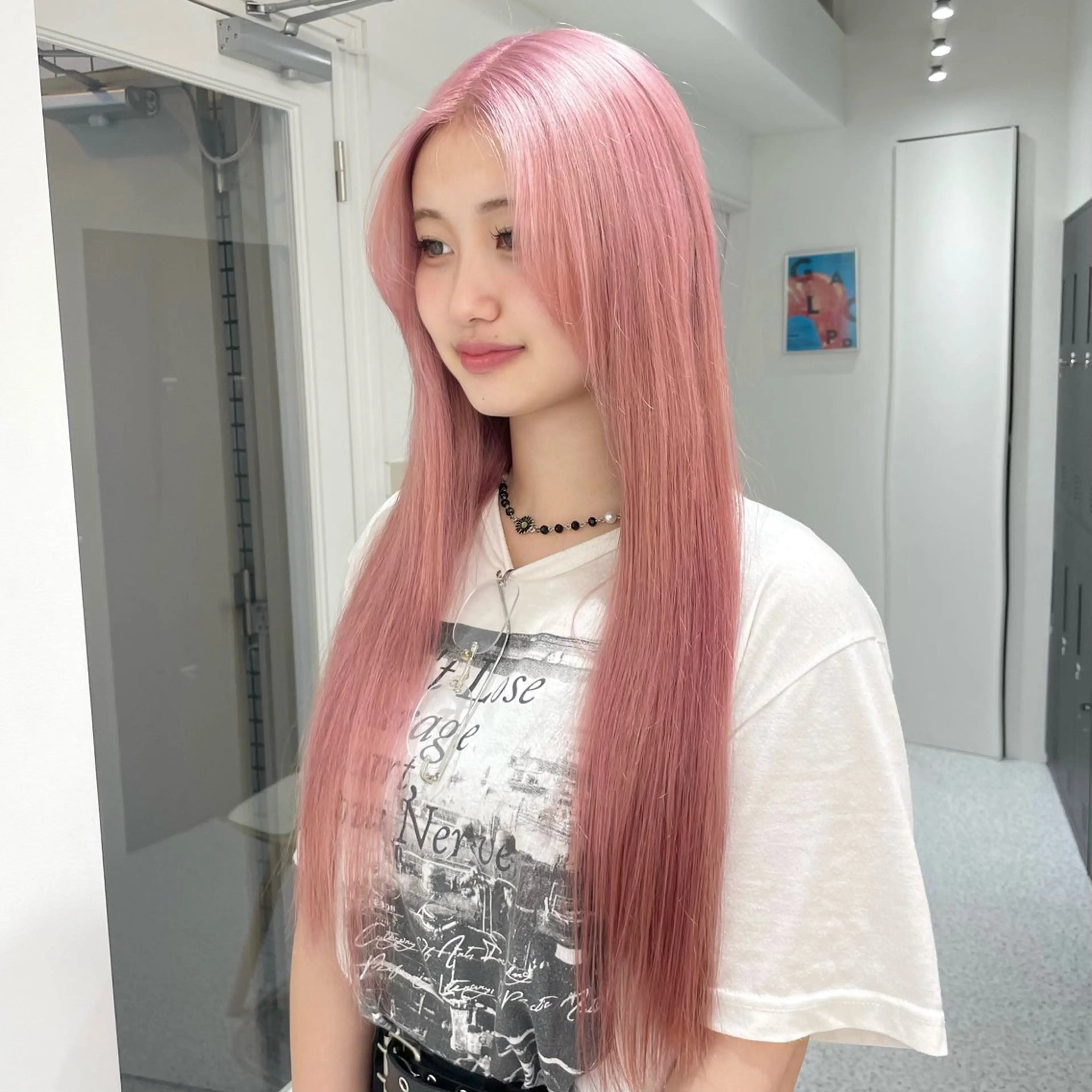 ロング カラー ピンクカラー ヘアカラー Je suis heureuse Tres所属・💍ダメージ最小限 ブリーチ/ちさと💍のヘアスタイル