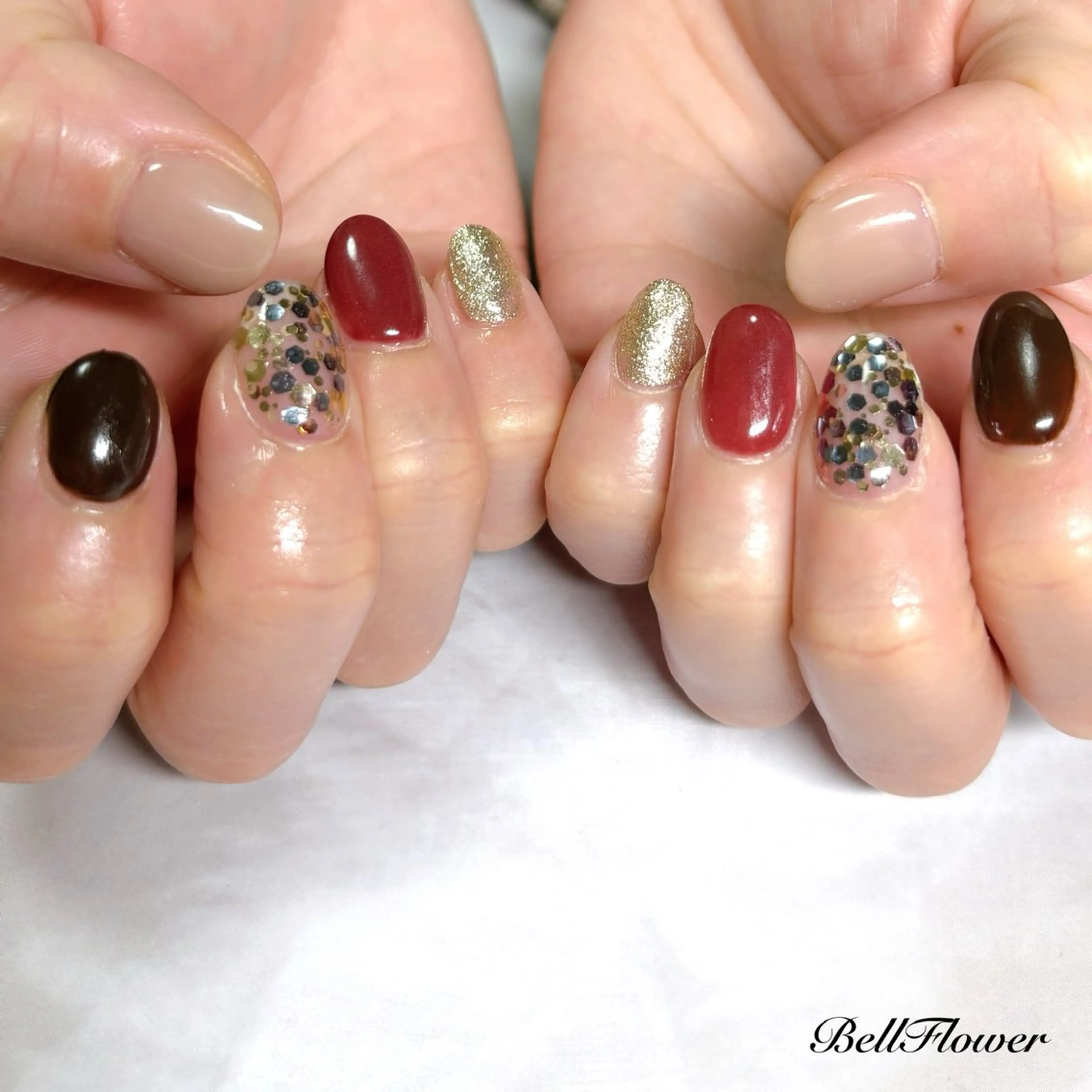 ネイル ハンドネイル Bell Flowerのネイルデザイン