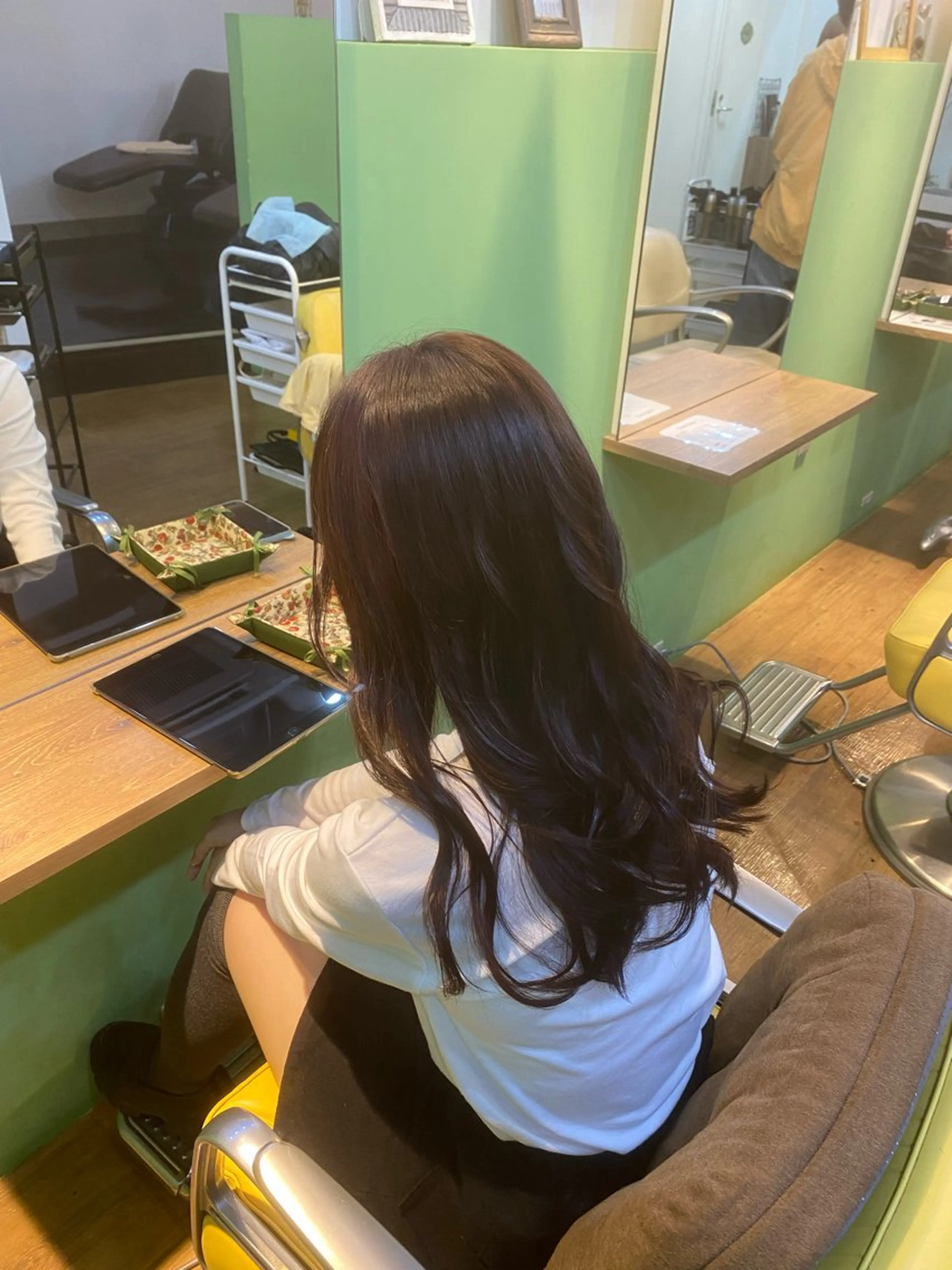 ロング カラー ヘアアレンジ ブラウンカラー ラベンダーカラー メンズ特化 エシカル　松原大将のヘアスタイル